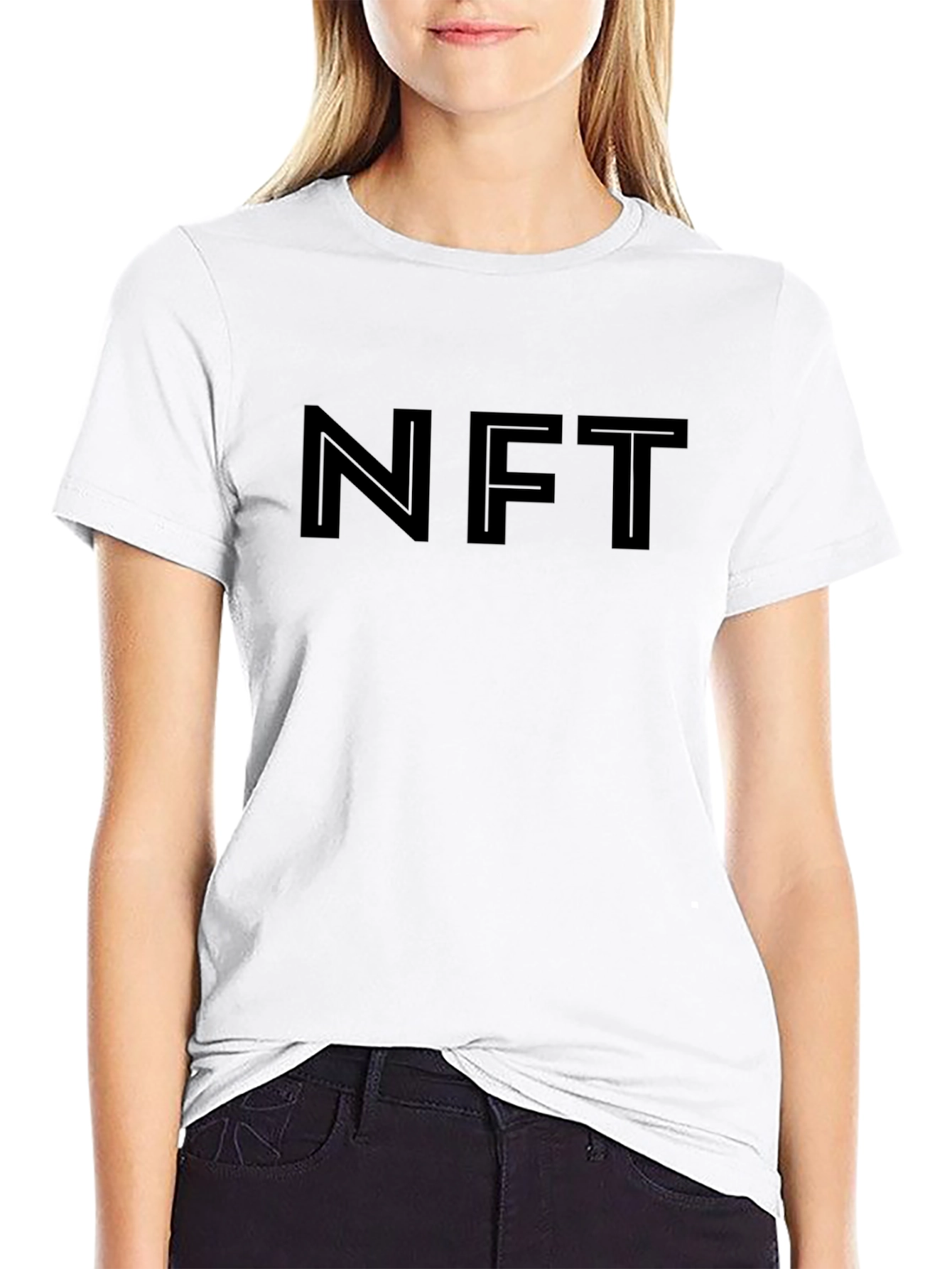 Mens Black NFT Graphic T-Shirt