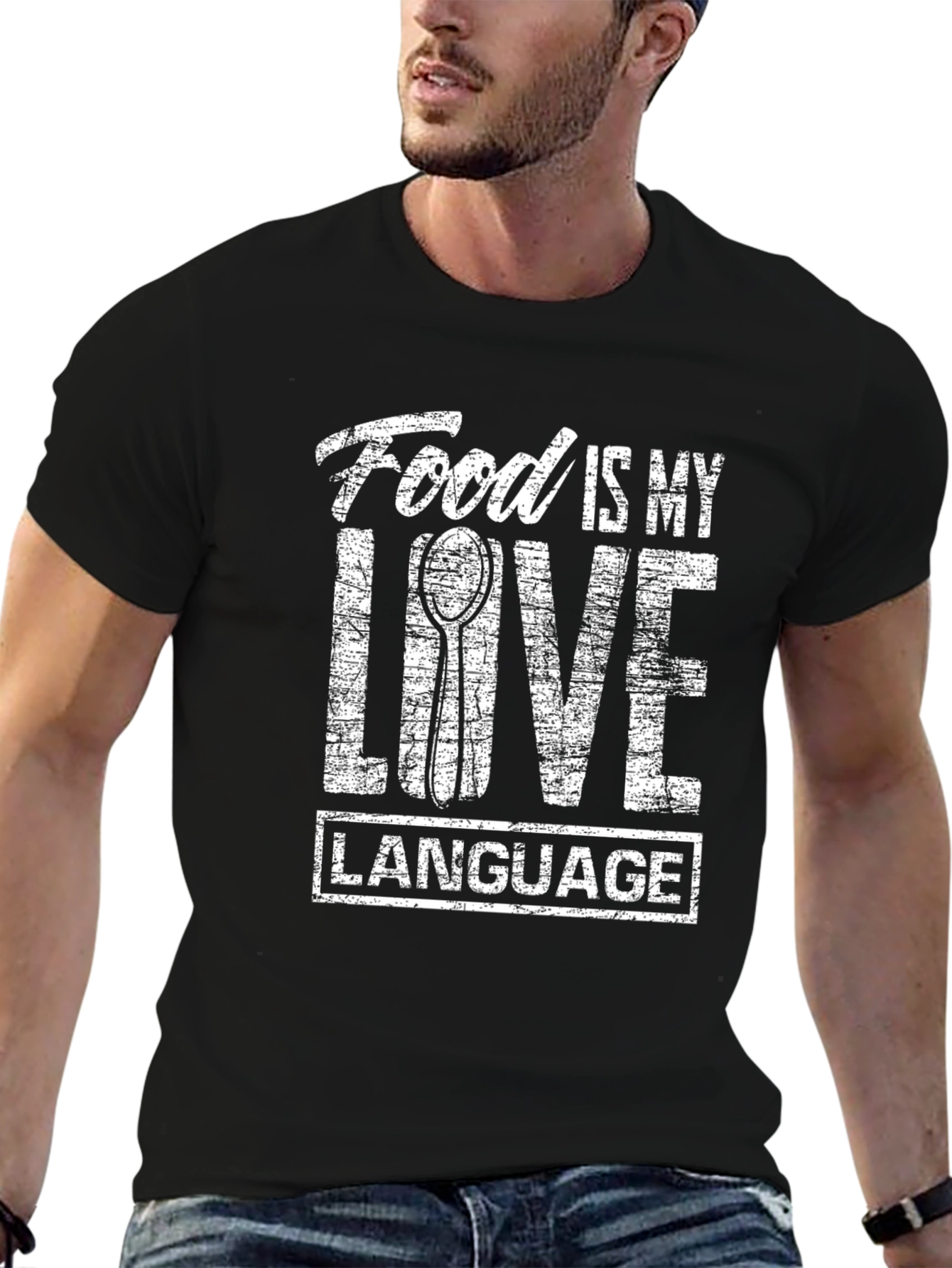 Food Is My Love Language T-Shirt - Black