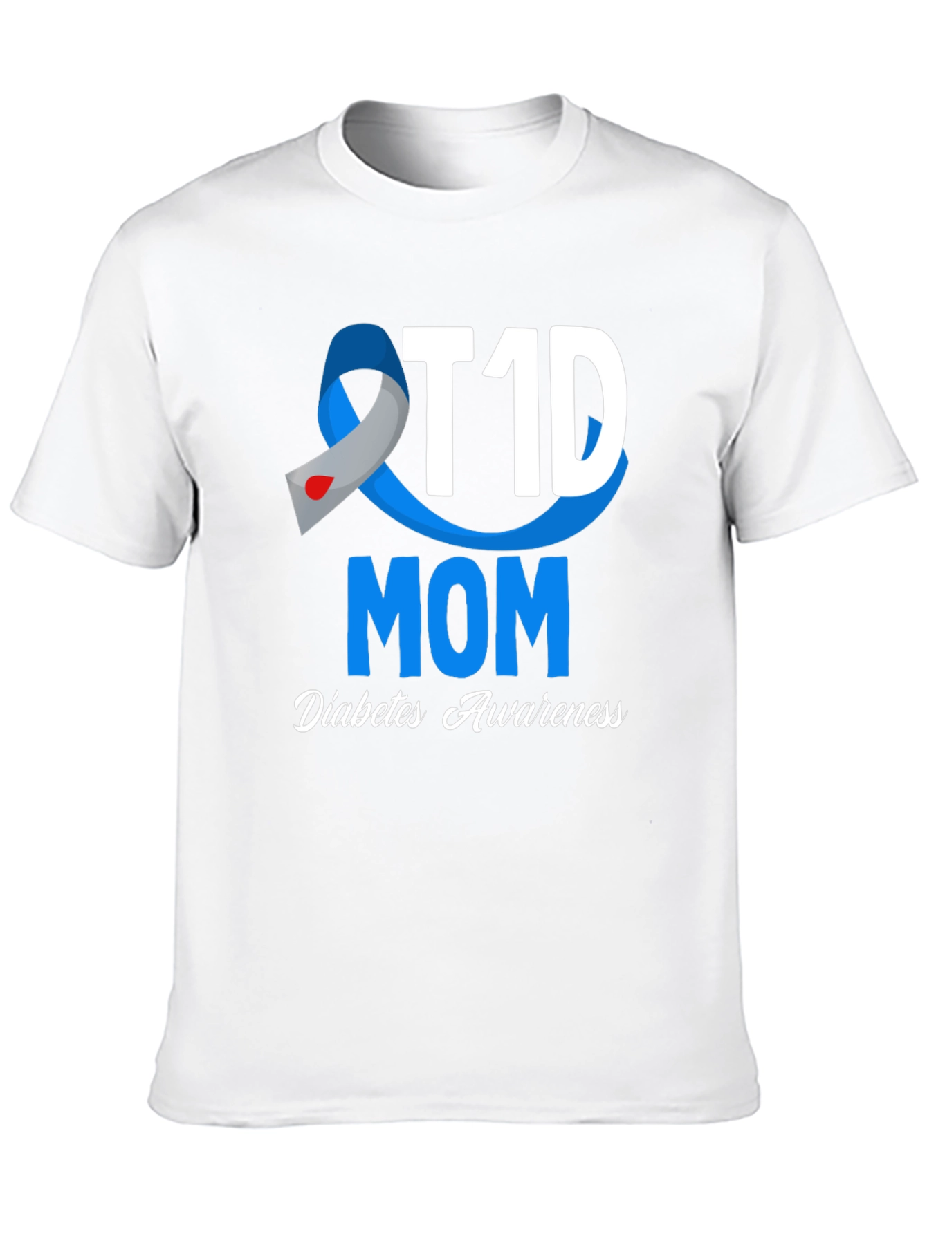T1D Mom Diabetes Awareness Graphic T-Shirt