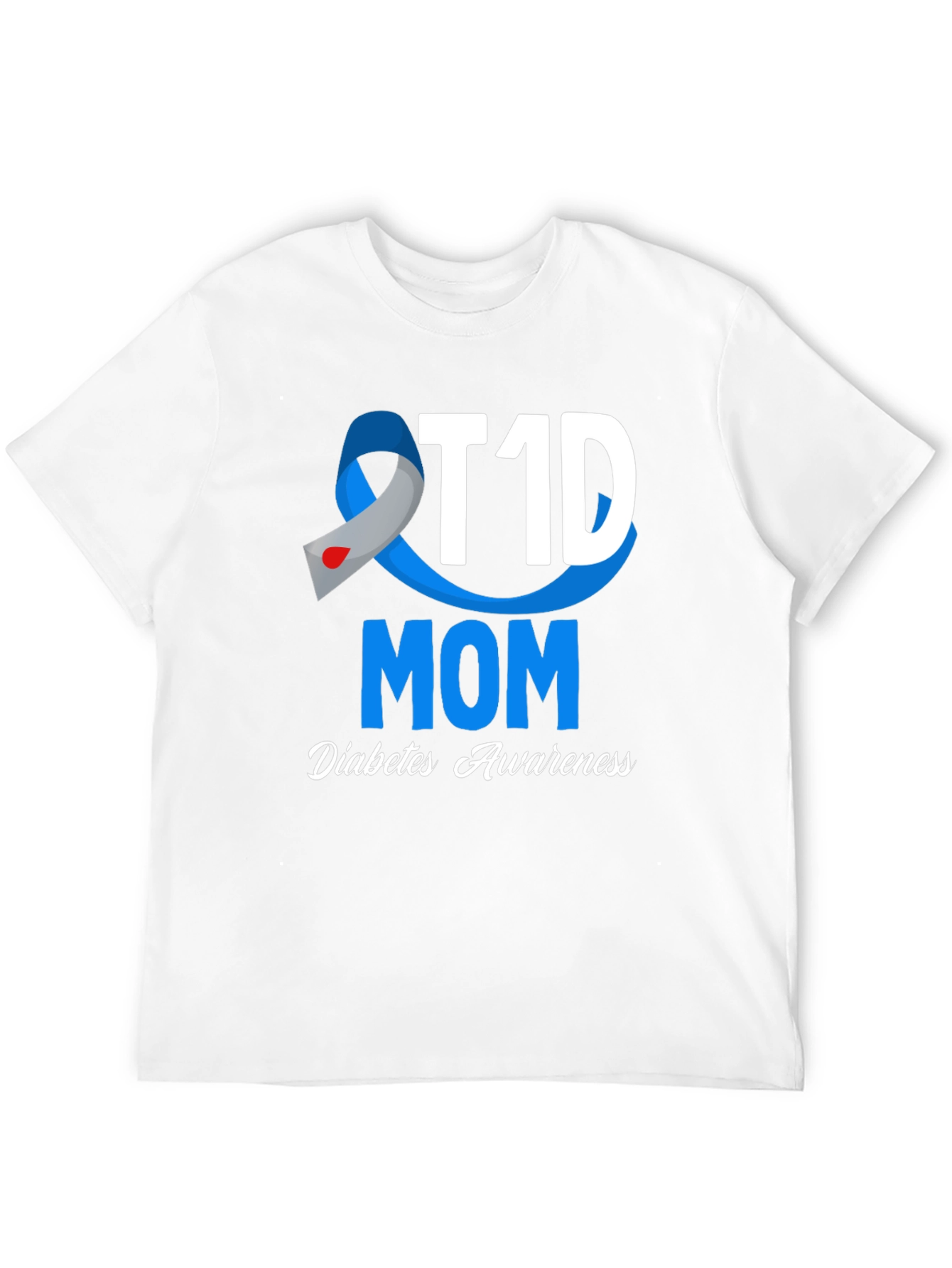 T1D Mom Diabetes Awareness Graphic T-Shirt
