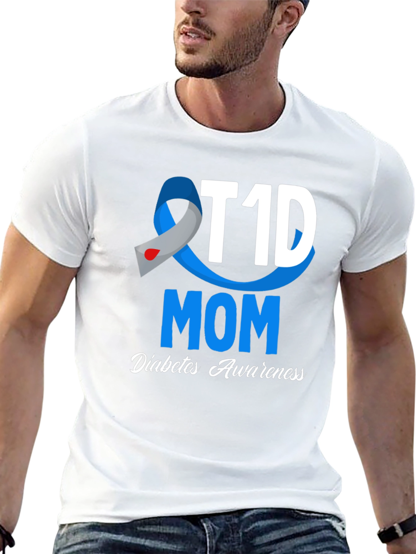 T1D Mom Diabetes Awareness Graphic T-Shirt