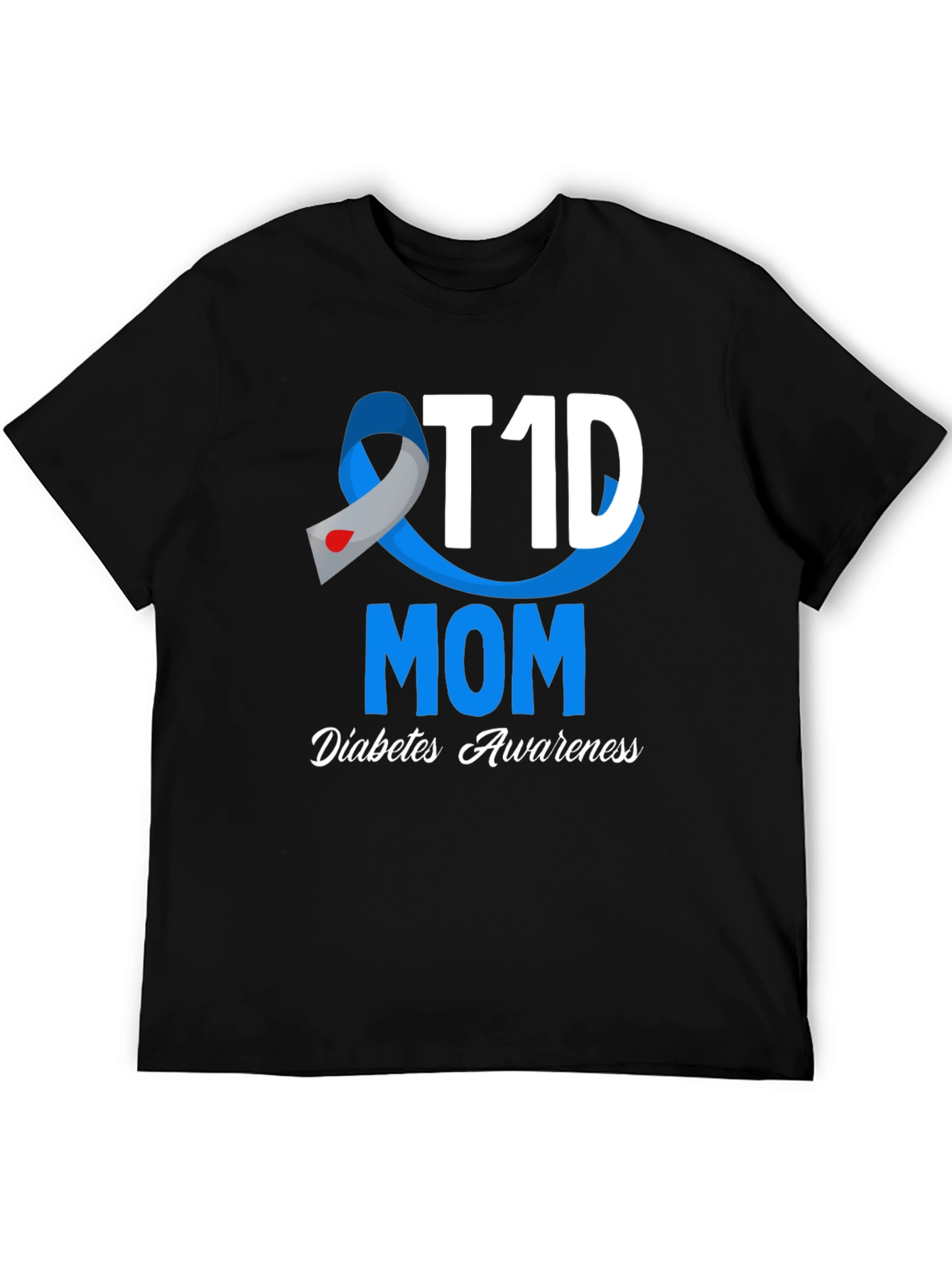T1D Mom Diabetes Awareness Graphic T-Shirt