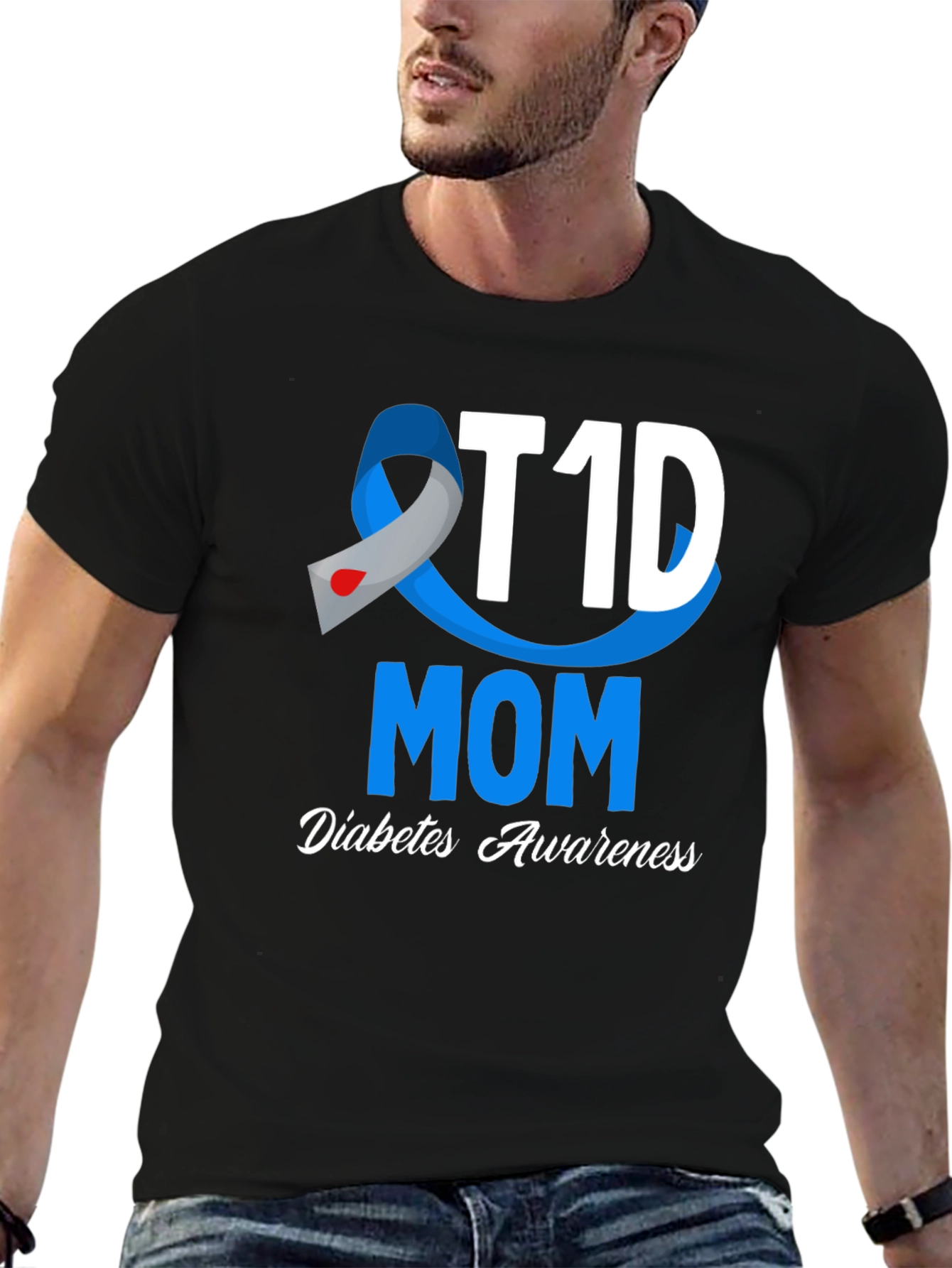 T1D Mom Diabetes Awareness Graphic T-Shirt