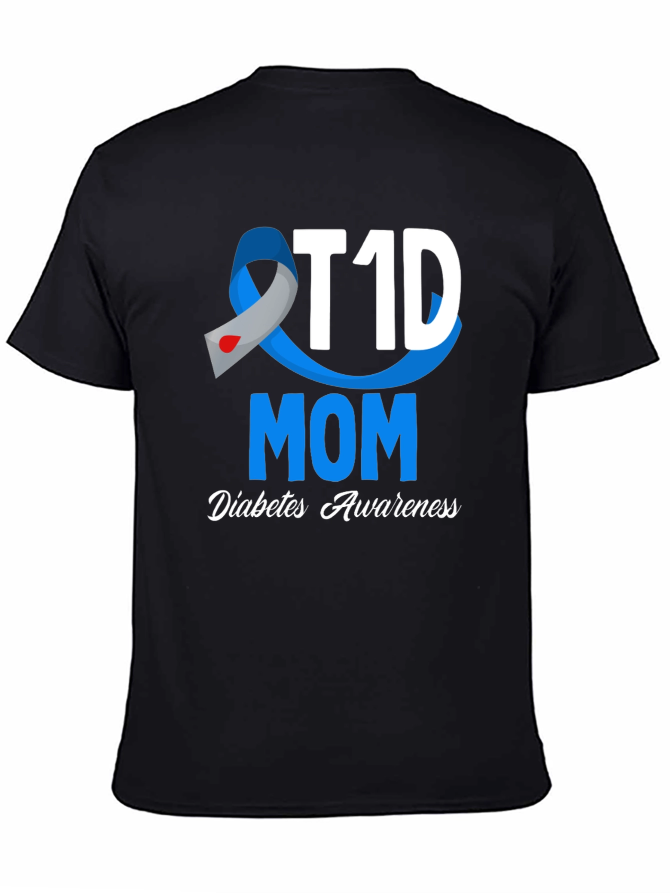T1D Mom Diabetes Awareness Graphic T-Shirt