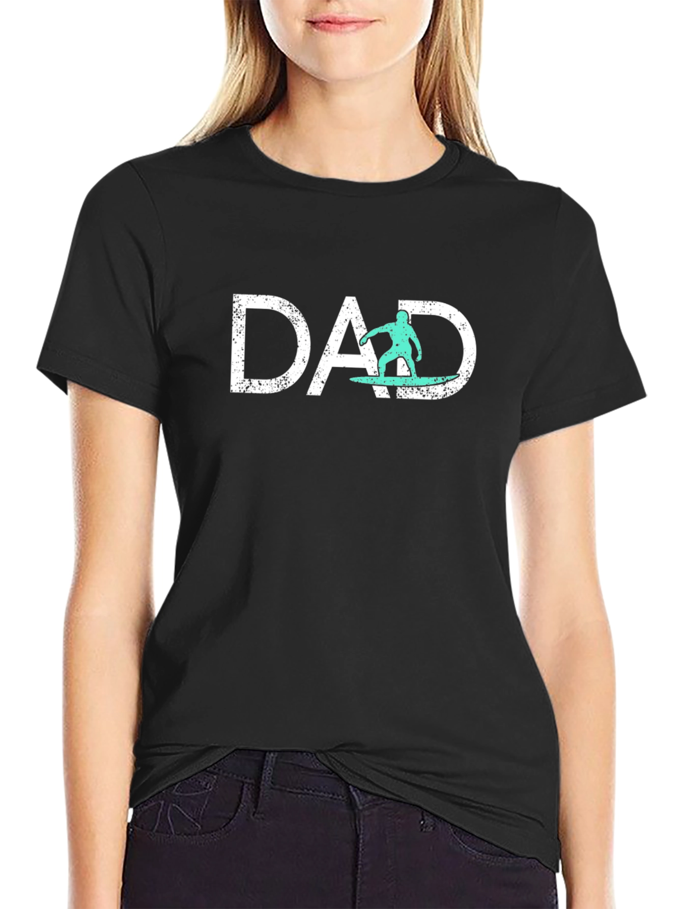 Dad Surfer Graphic Tee - Cool Fathers Day Shirt