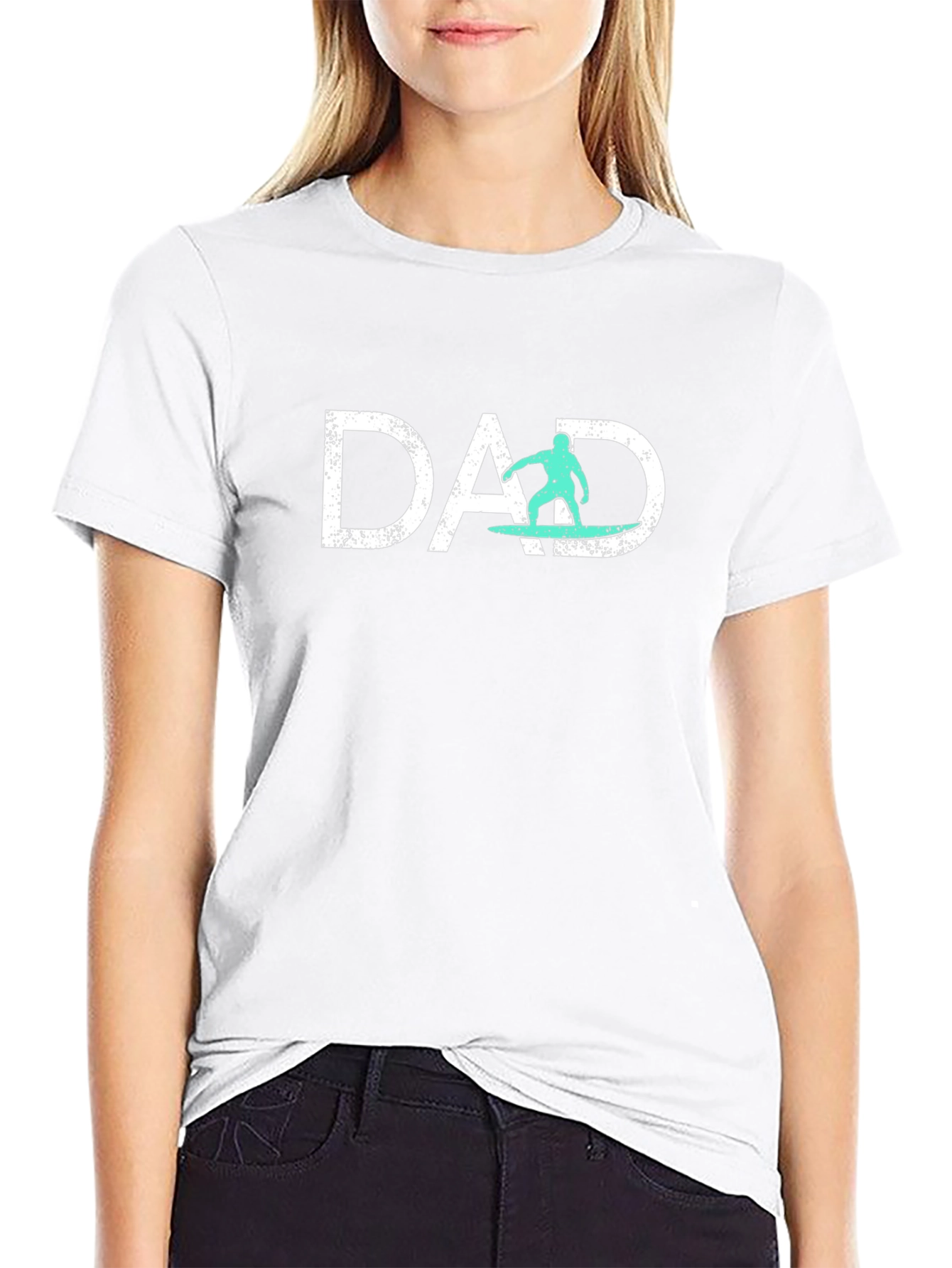 Dad Surfer Graphic Tee - Cool Fathers Day Shirt