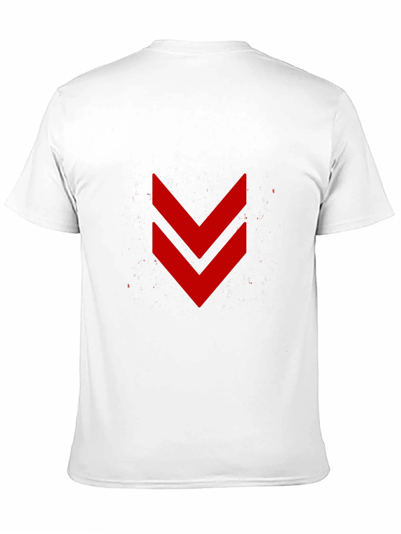 Modern Black Tee with Red Chevron Design