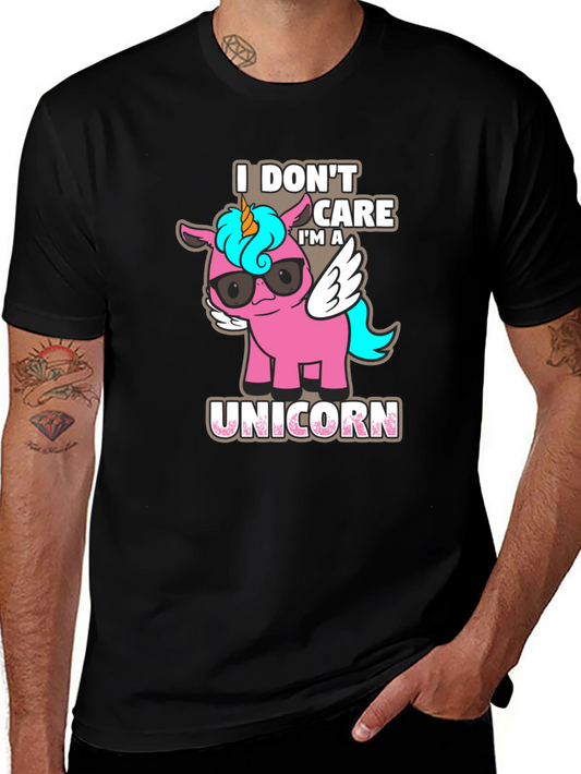 I Dont Care Im A Unicorn Graphic Tee