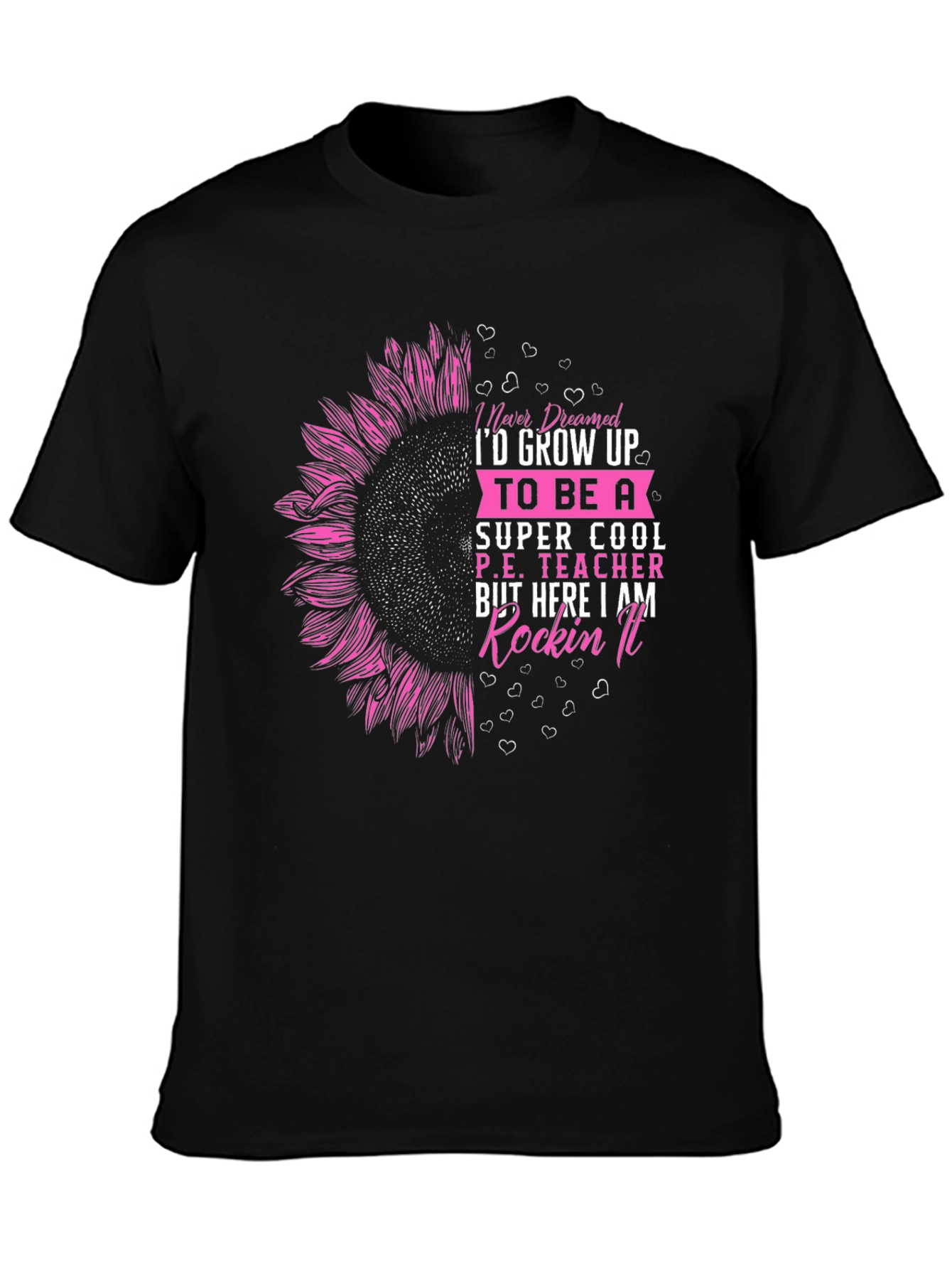 Cool P.E. Teacher Sunflower Graphic Tee