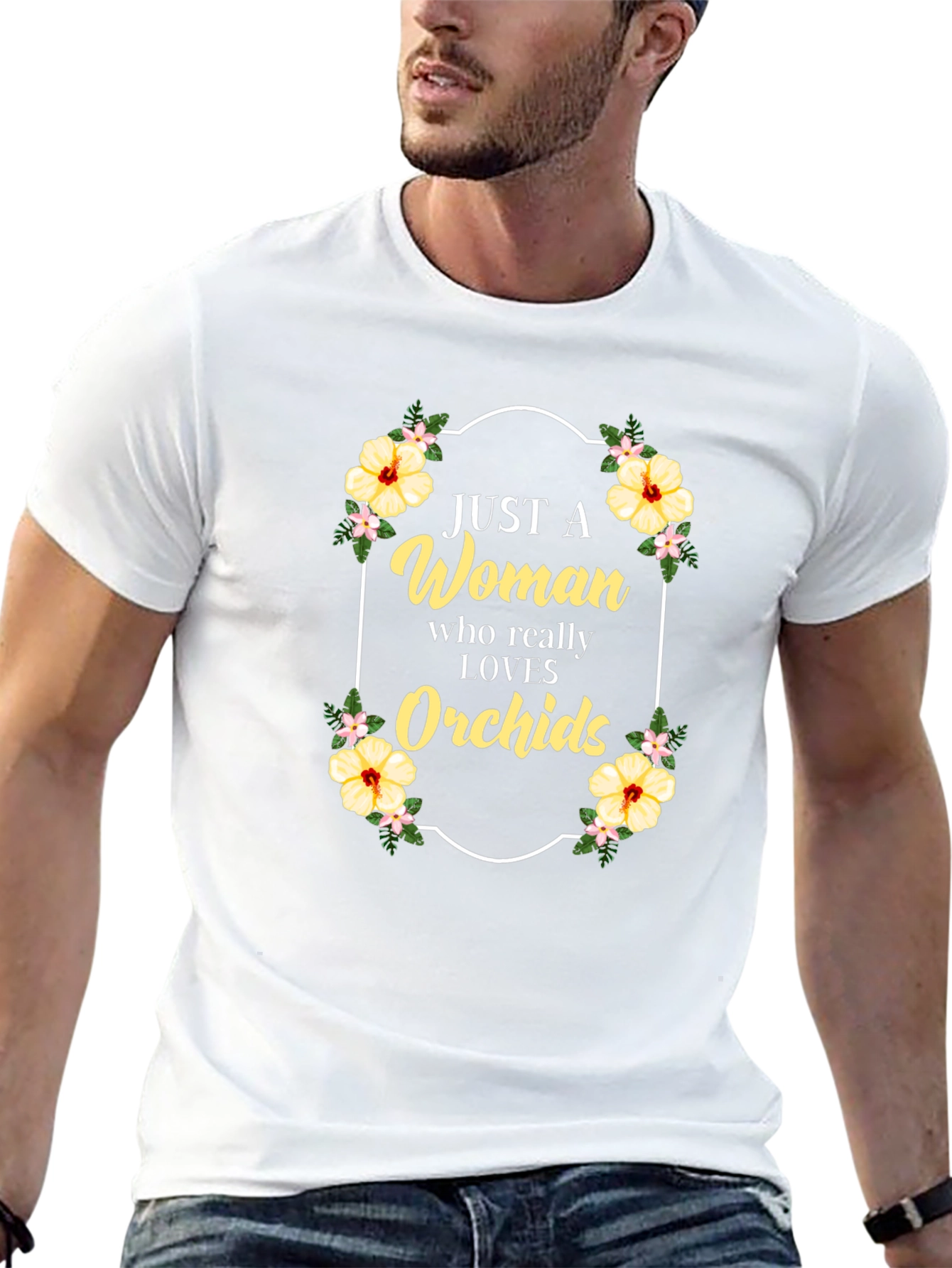 Just a Woman Who Loves Orchids T-Shirt