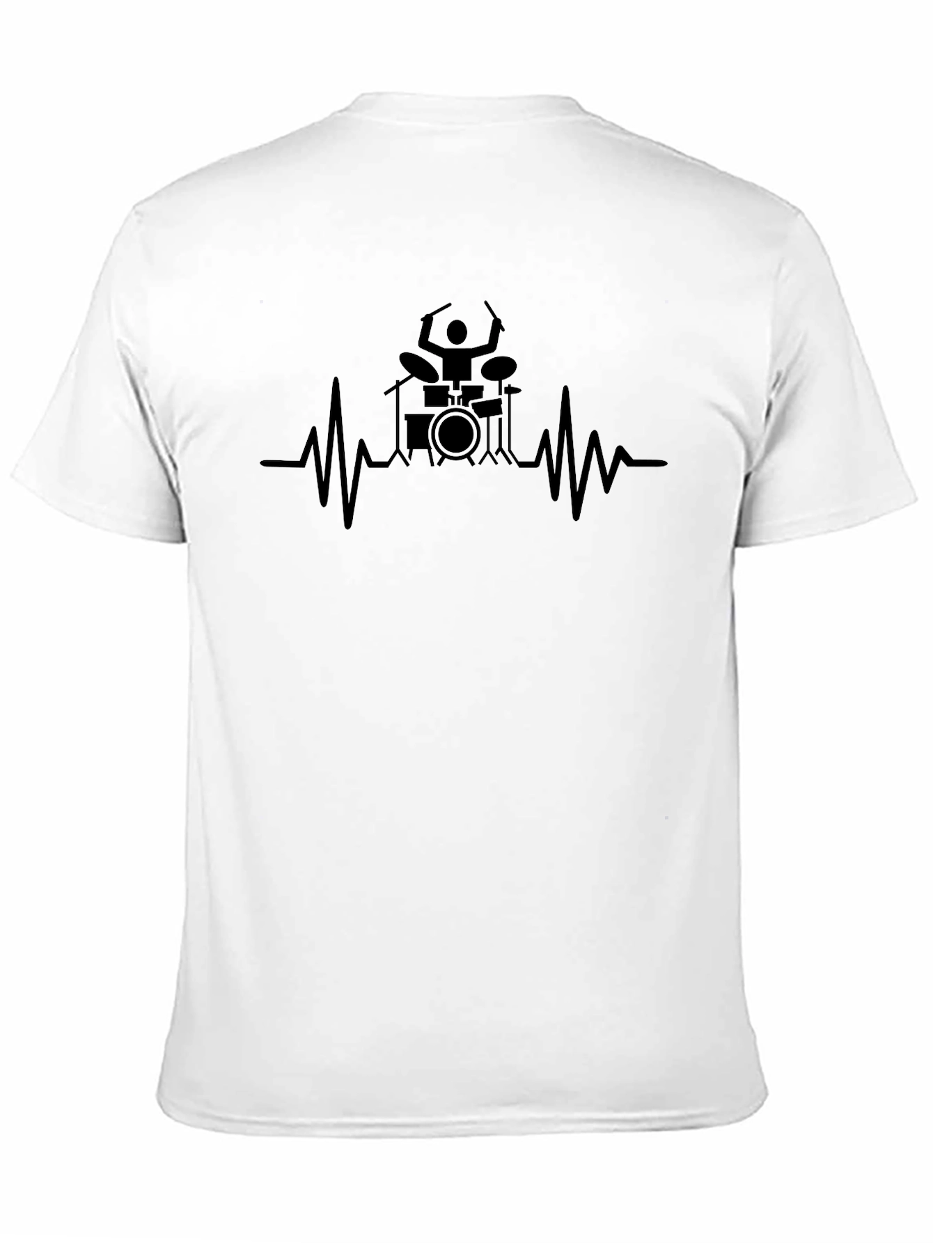Drummer Heartbeat T-Shirt - Music Lover Tee