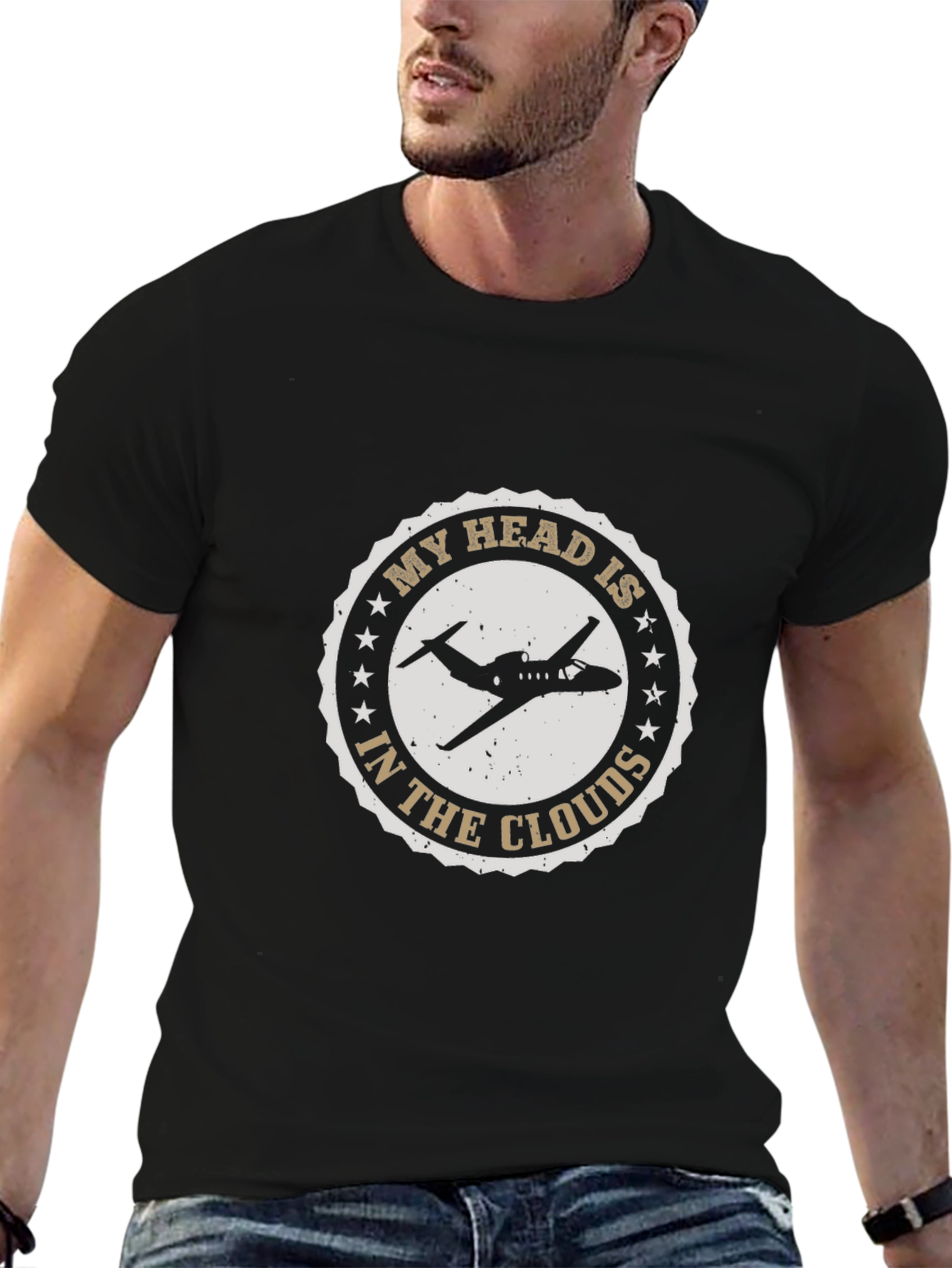 My Head Is In The Clouds Airplane T-Shirt