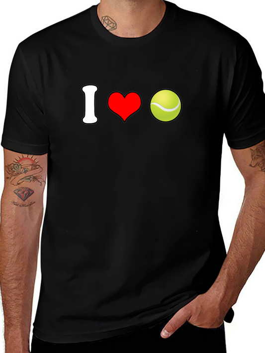 I Love Tennis Graphic Tee - Soft Cotton Blend