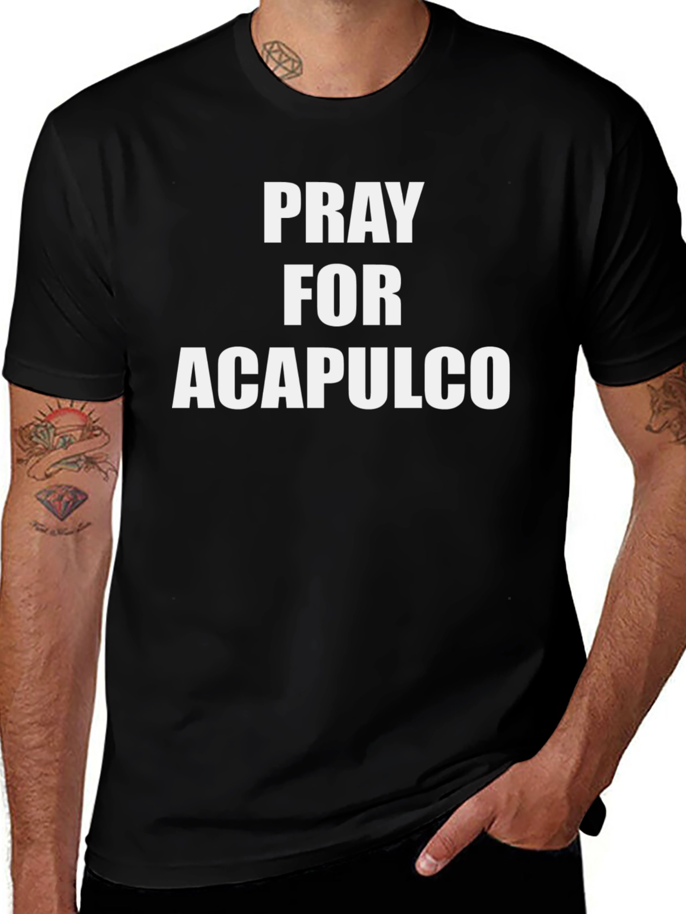 Pray for Acapulco T-Shirt Black