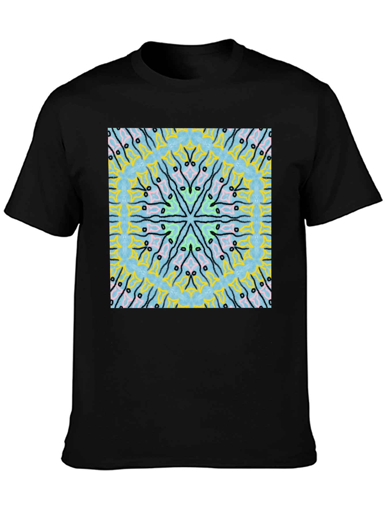 Kaleidoscope Graphic Black T-Shirt