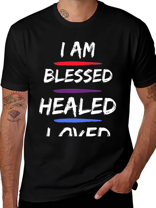 I AM Blessed Healed Loved Graphic T-Shirt