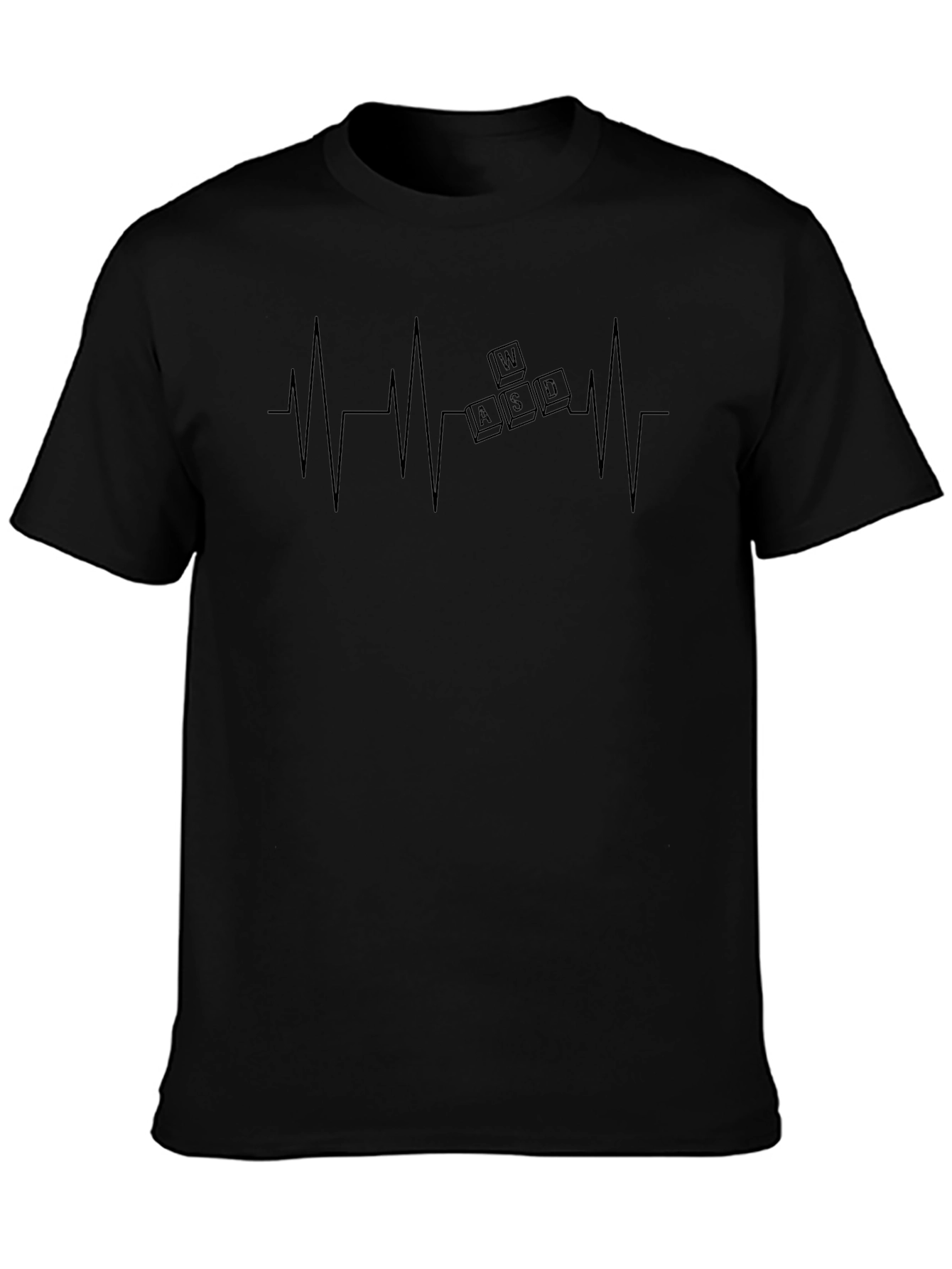 Gamer Heartbeat T-Shirt - WASD Keys Design