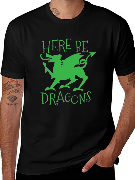 Here Be Dragons Graphic Tee - Black T-Shirt