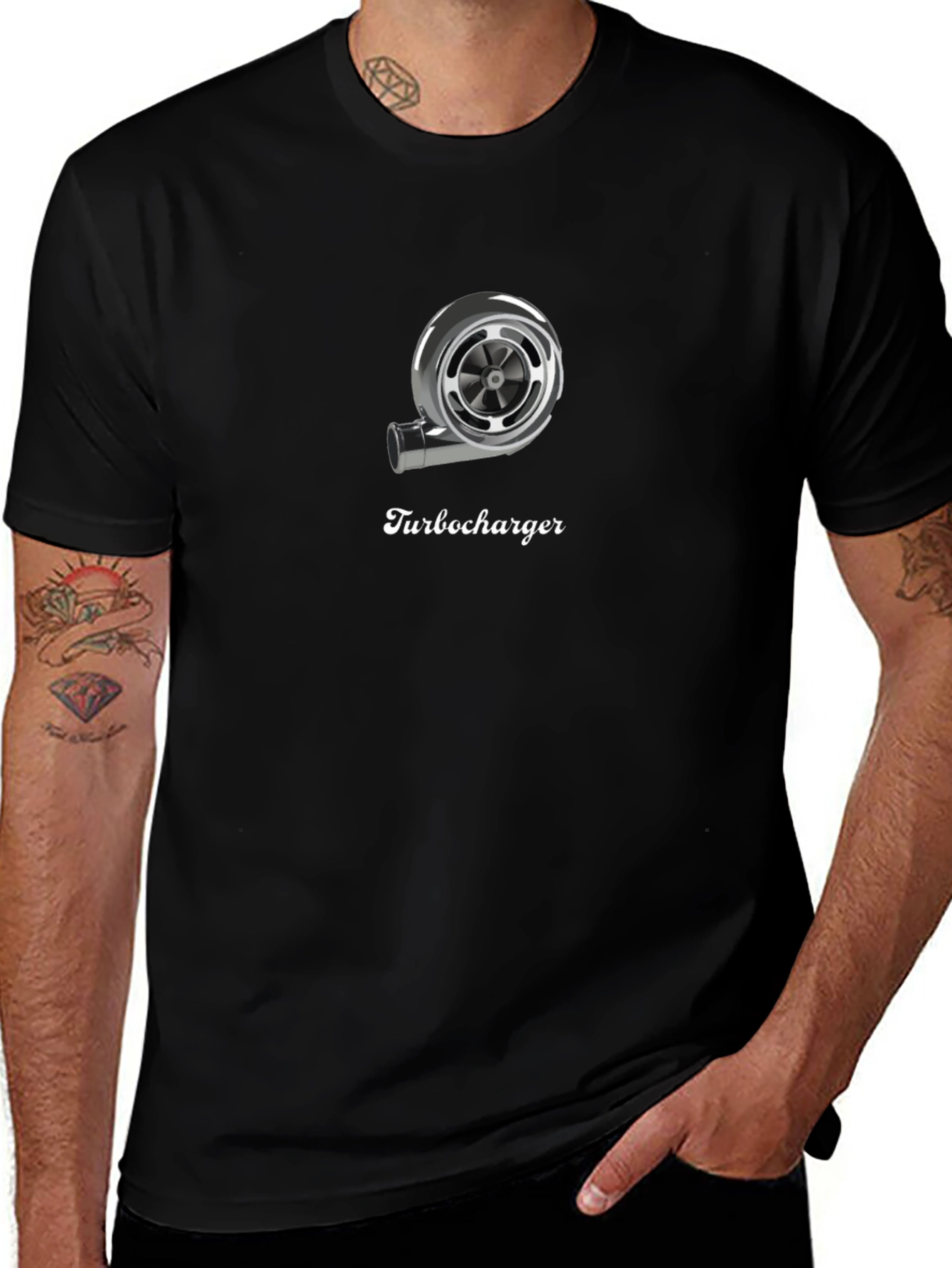 Turbocharger Graphic Black T-Shirt