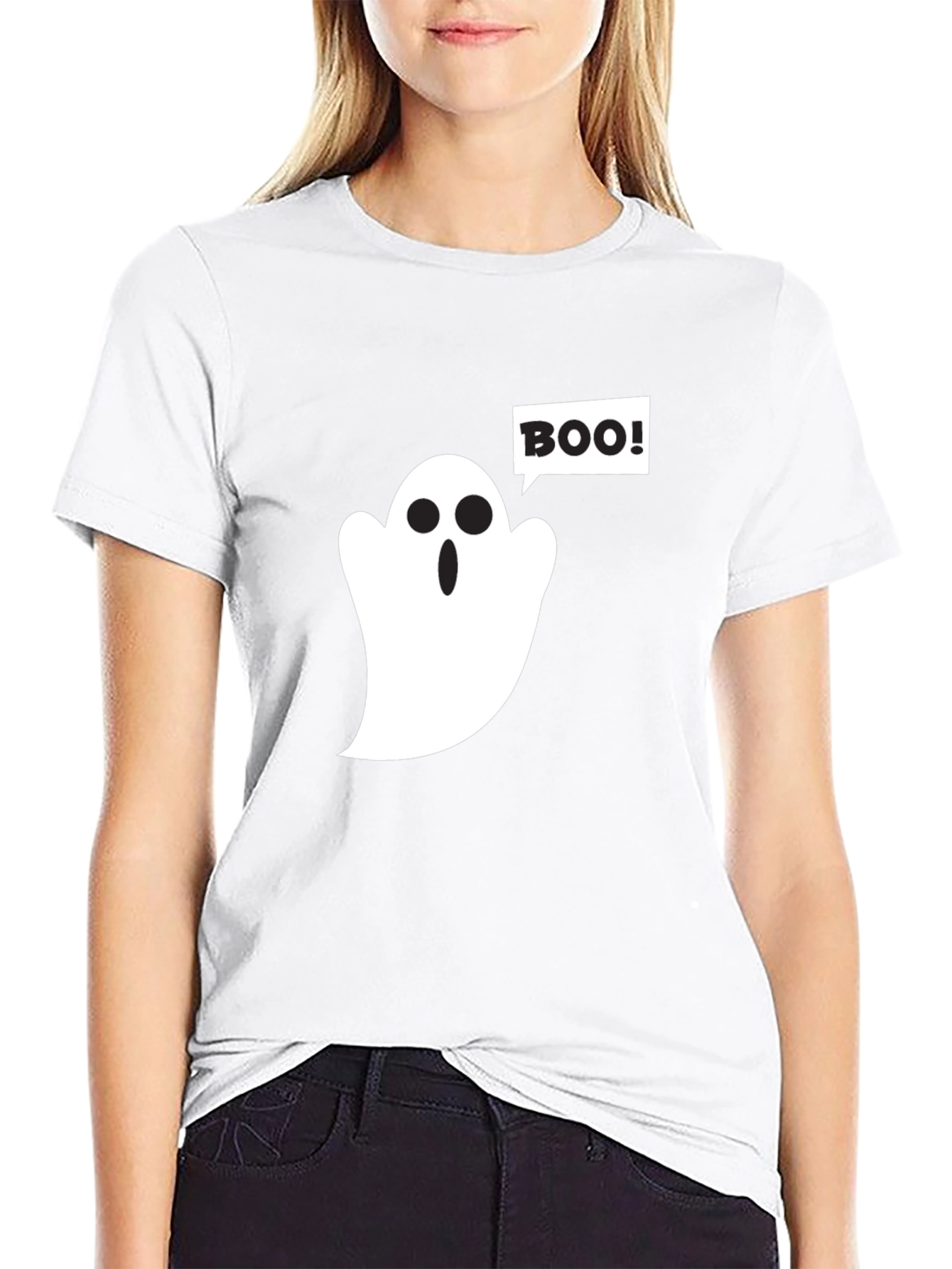 Boo Ghost Graphic Tee - Halloween T-Shirt
