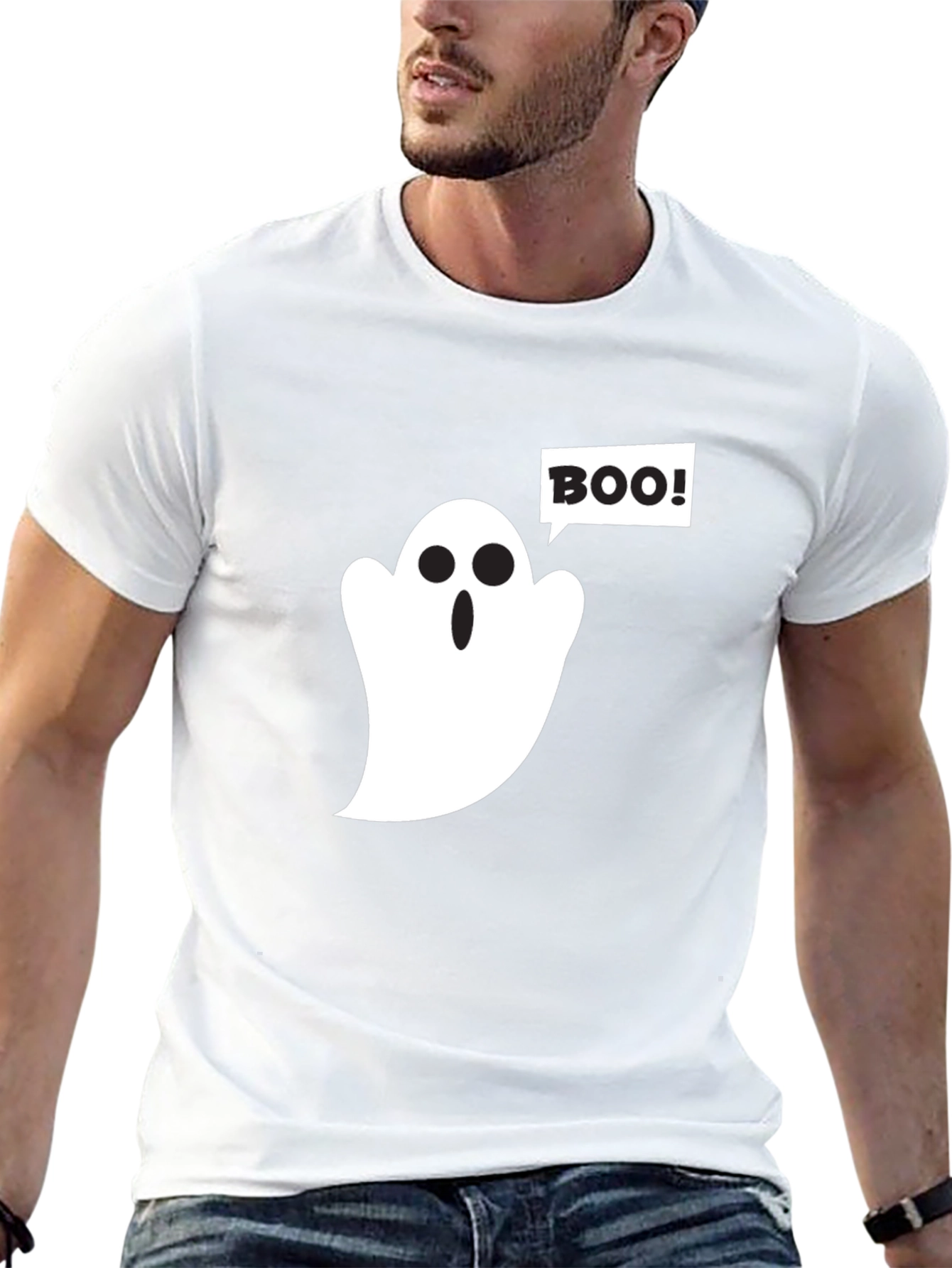 Boo Ghost Graphic Tee - Halloween T-Shirt