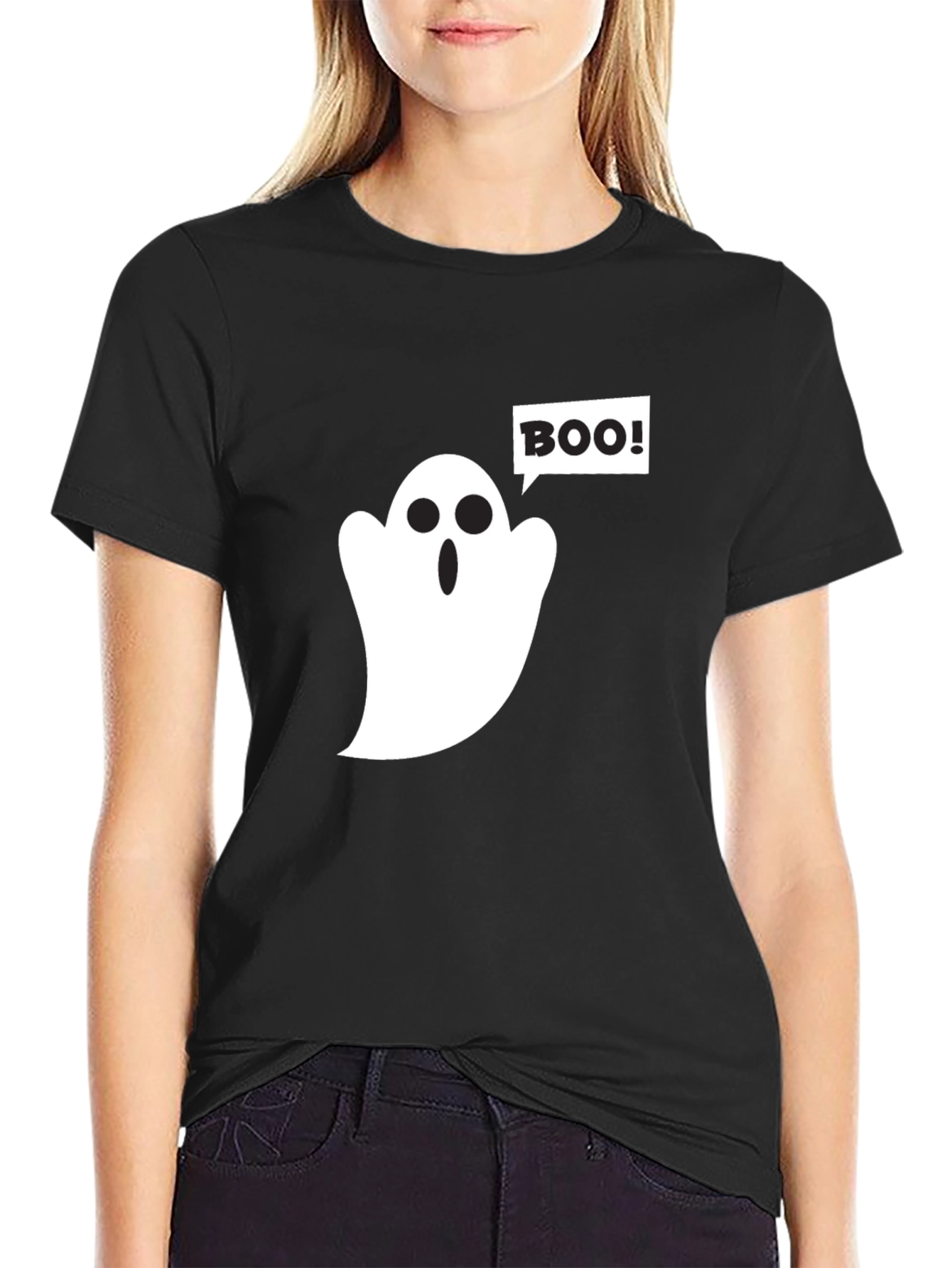 Boo Ghost Graphic Tee - Halloween T-Shirt