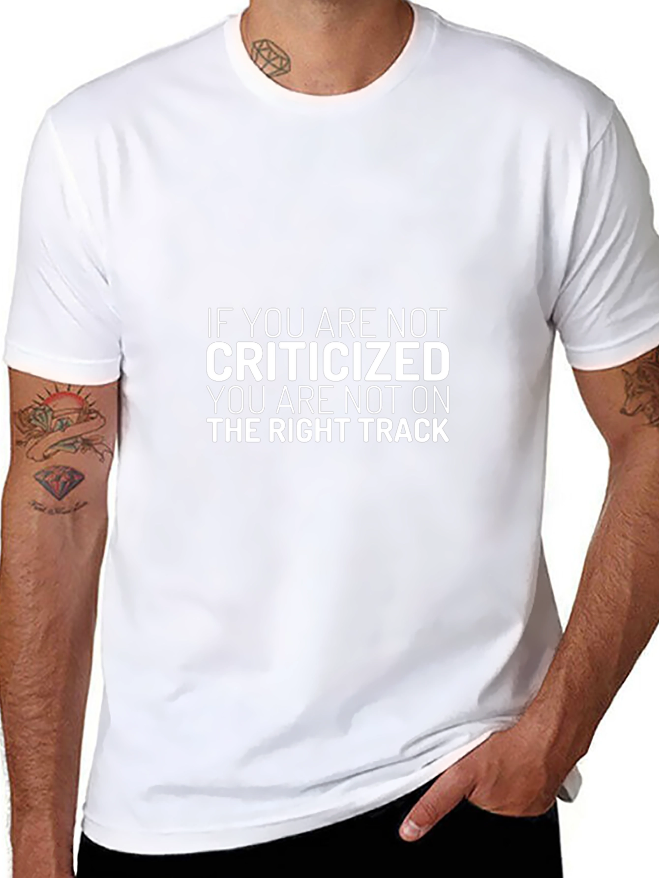Motivational Criticized T-Shirt - Mens Black Tee