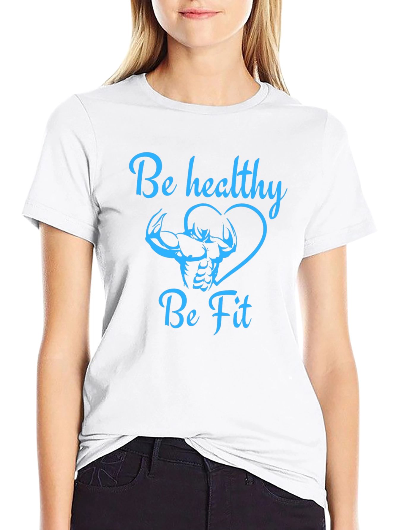Be Healthy Be Fit Black T-Shirt