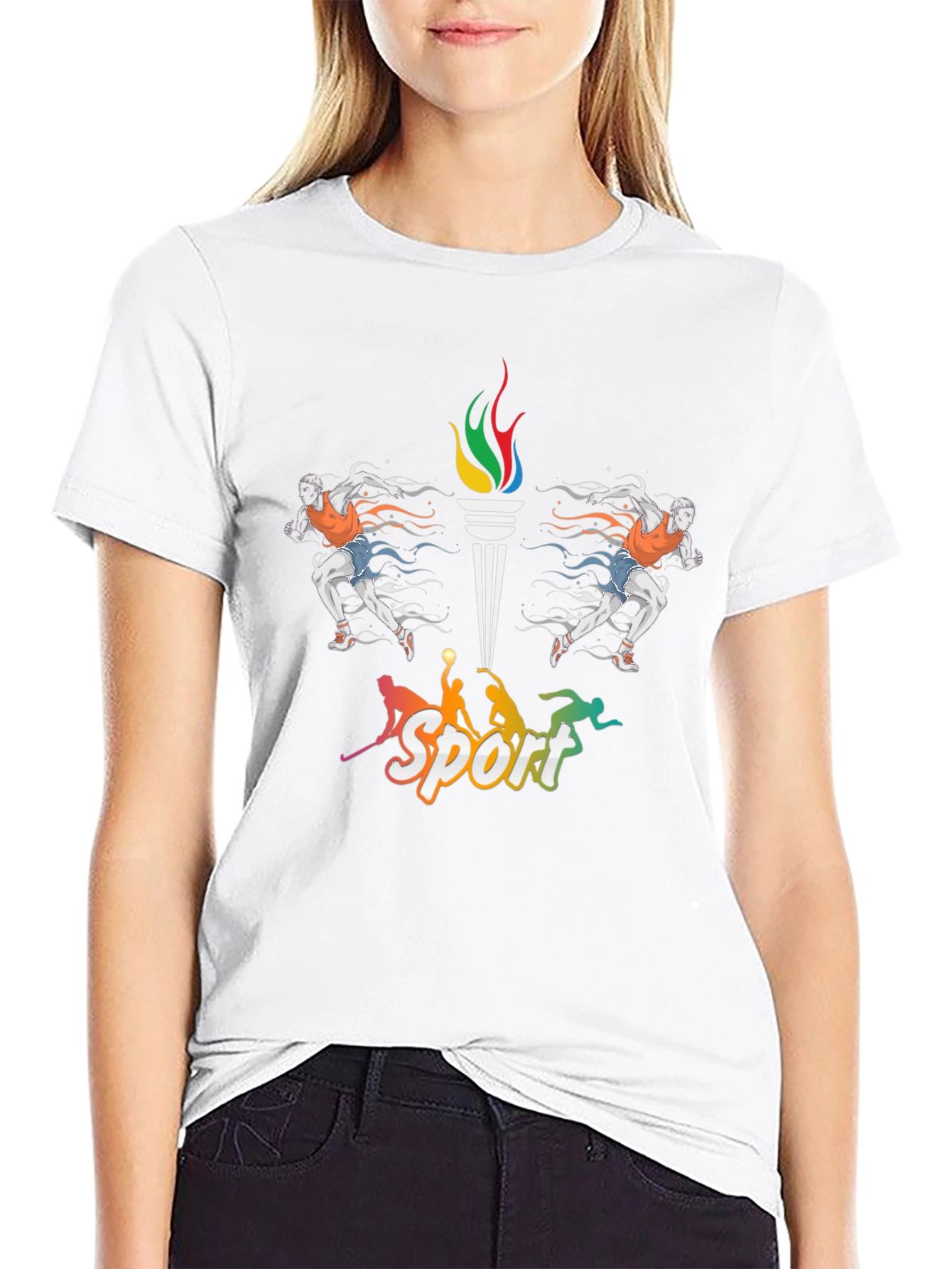 Sports Themed Graphic Tee - Unisex Black T-Shirt