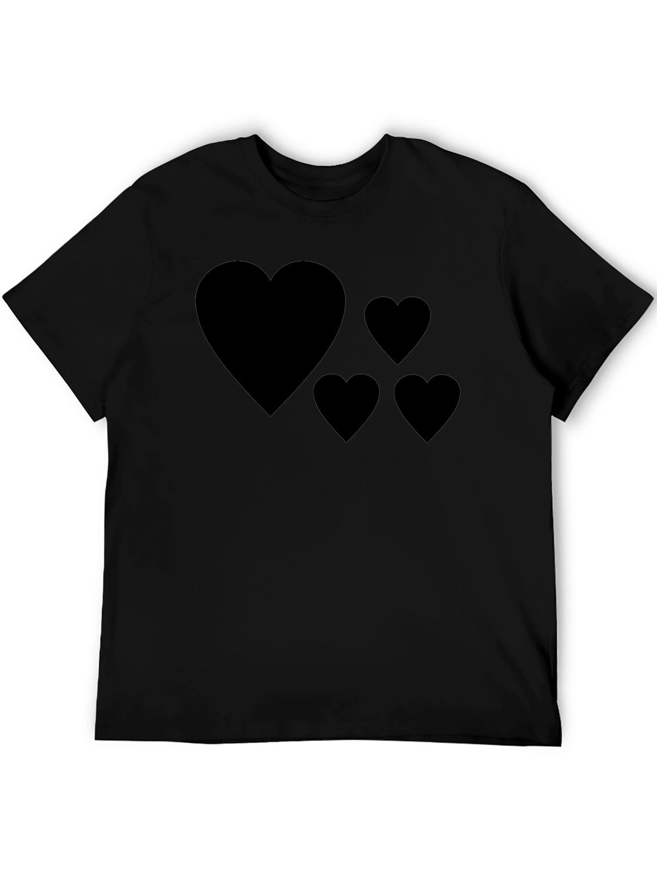 Black Heart Graphic Tee - Mens Casual T-Shirt