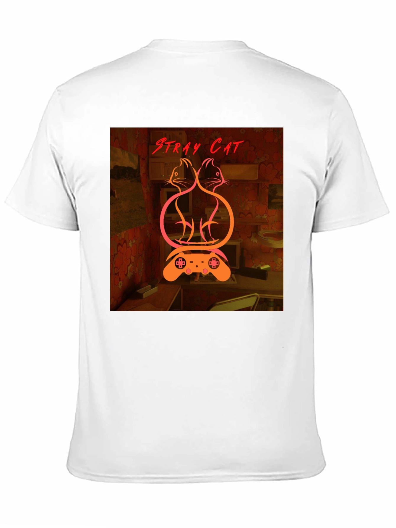 Stray Cat Graphic Tee - Gamer Style