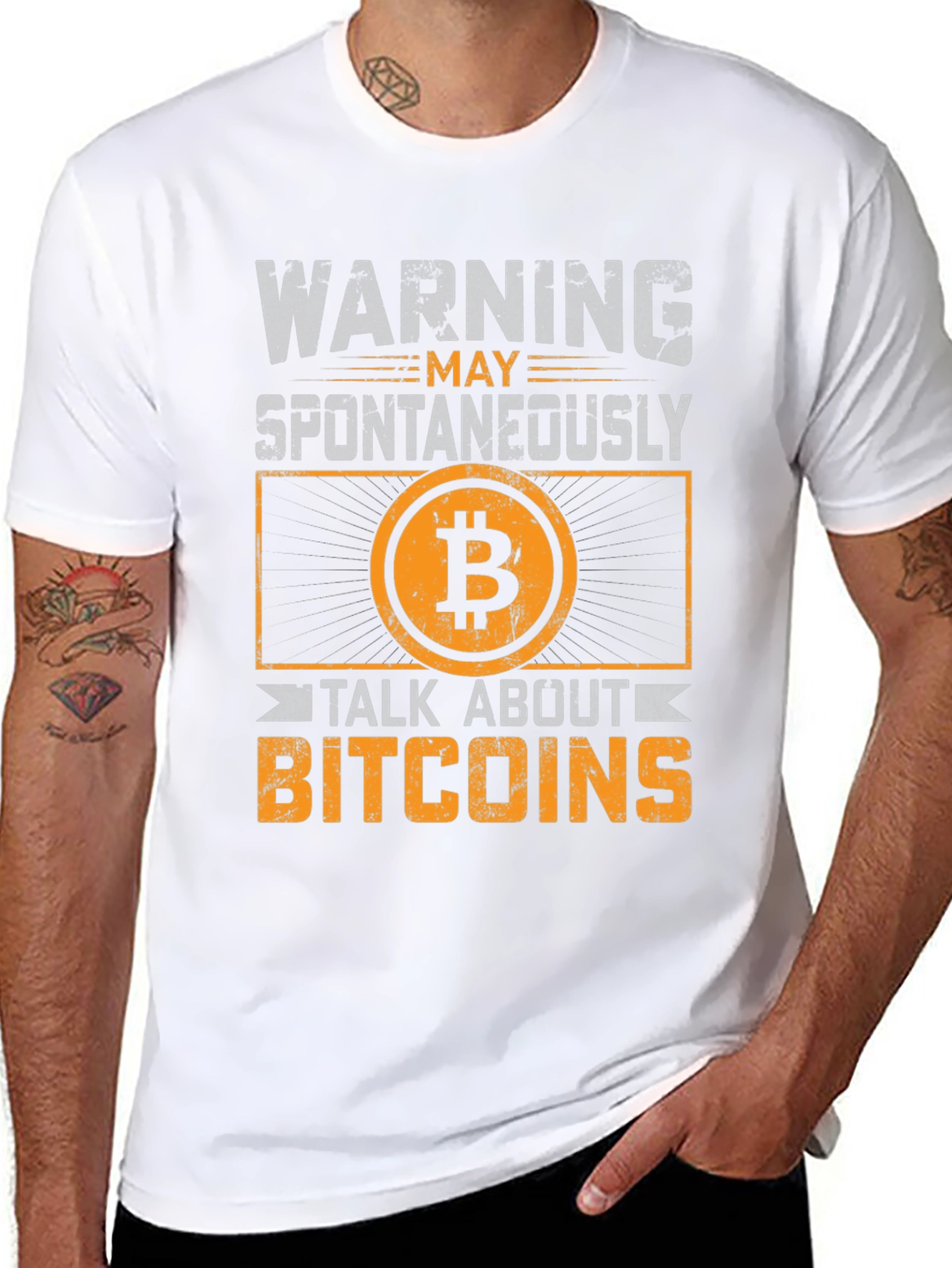 Warning: Spontaneously Talk About Bitcoins T-Shirt