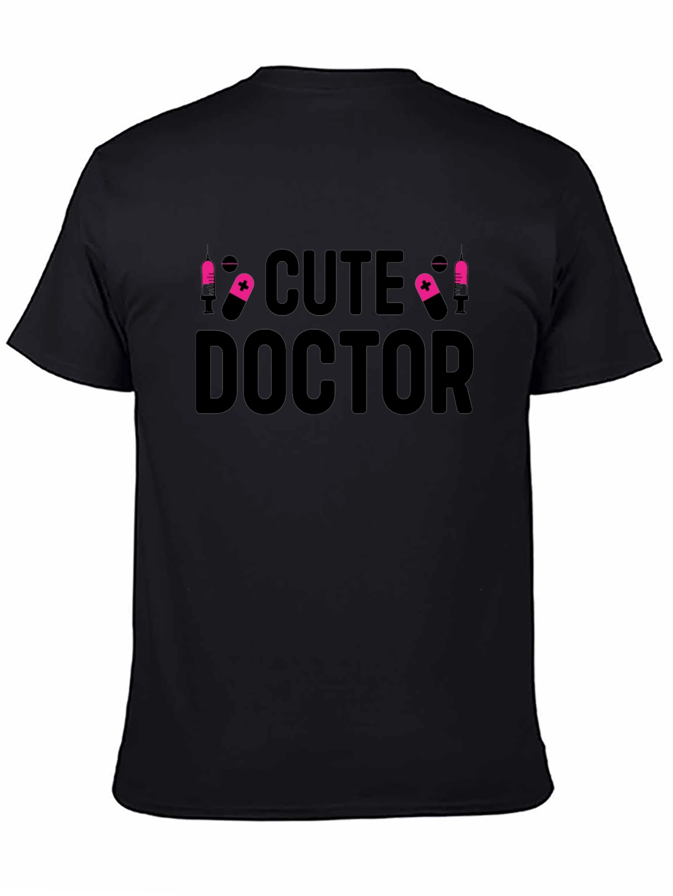 Cute Doctor Graphic Tee - Black
