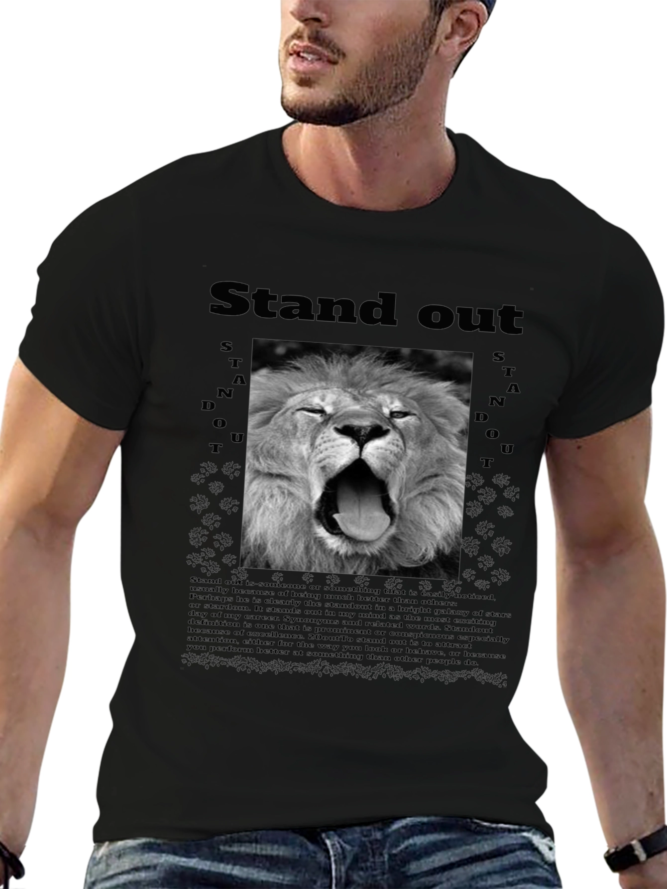 Stand Out Lion Graphic T-Shirt