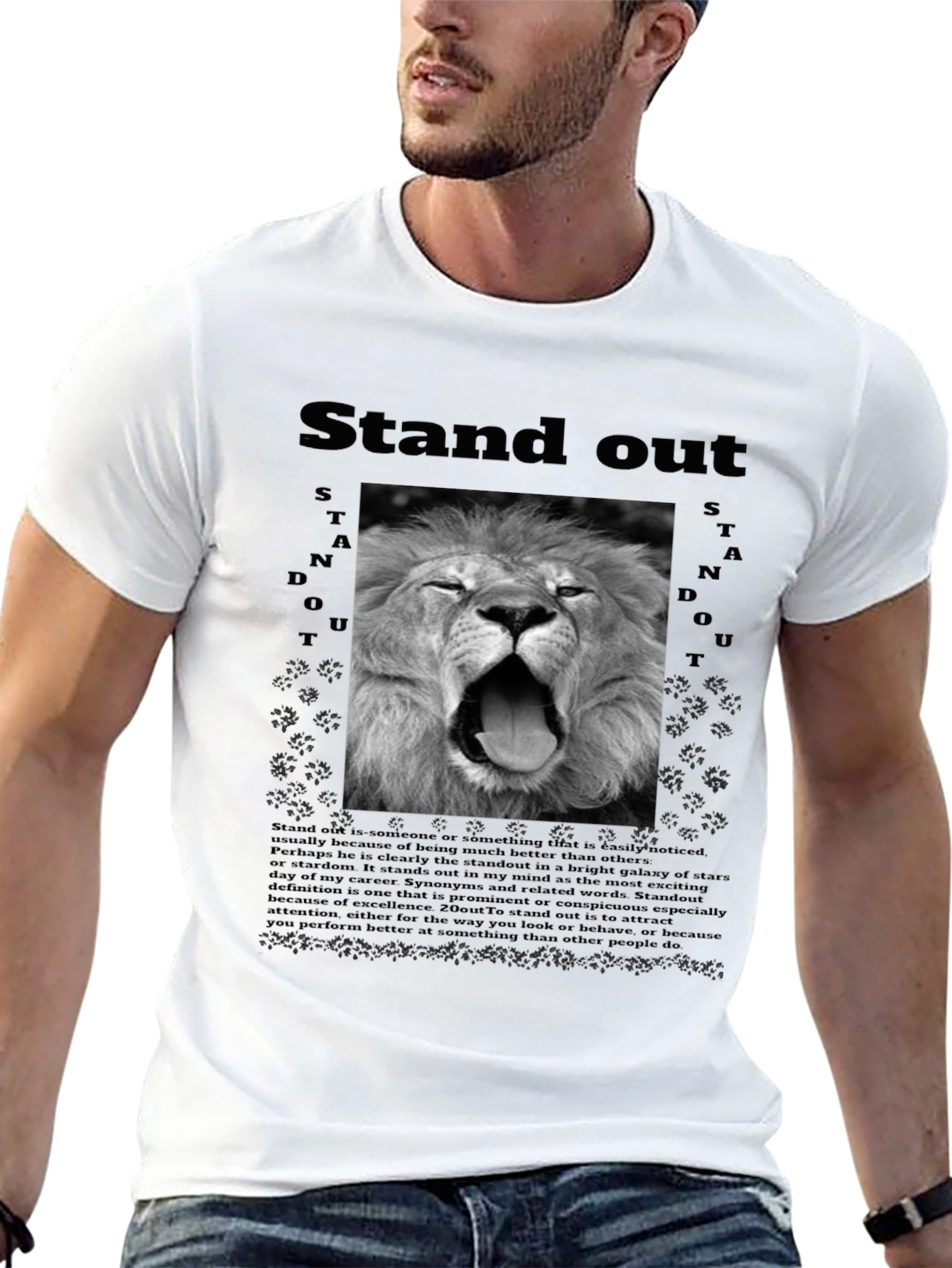 Stand Out Lion Graphic T-Shirt