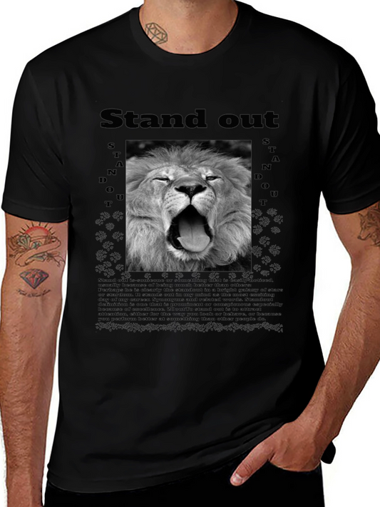 Stand Out Lion Graphic T-Shirt
