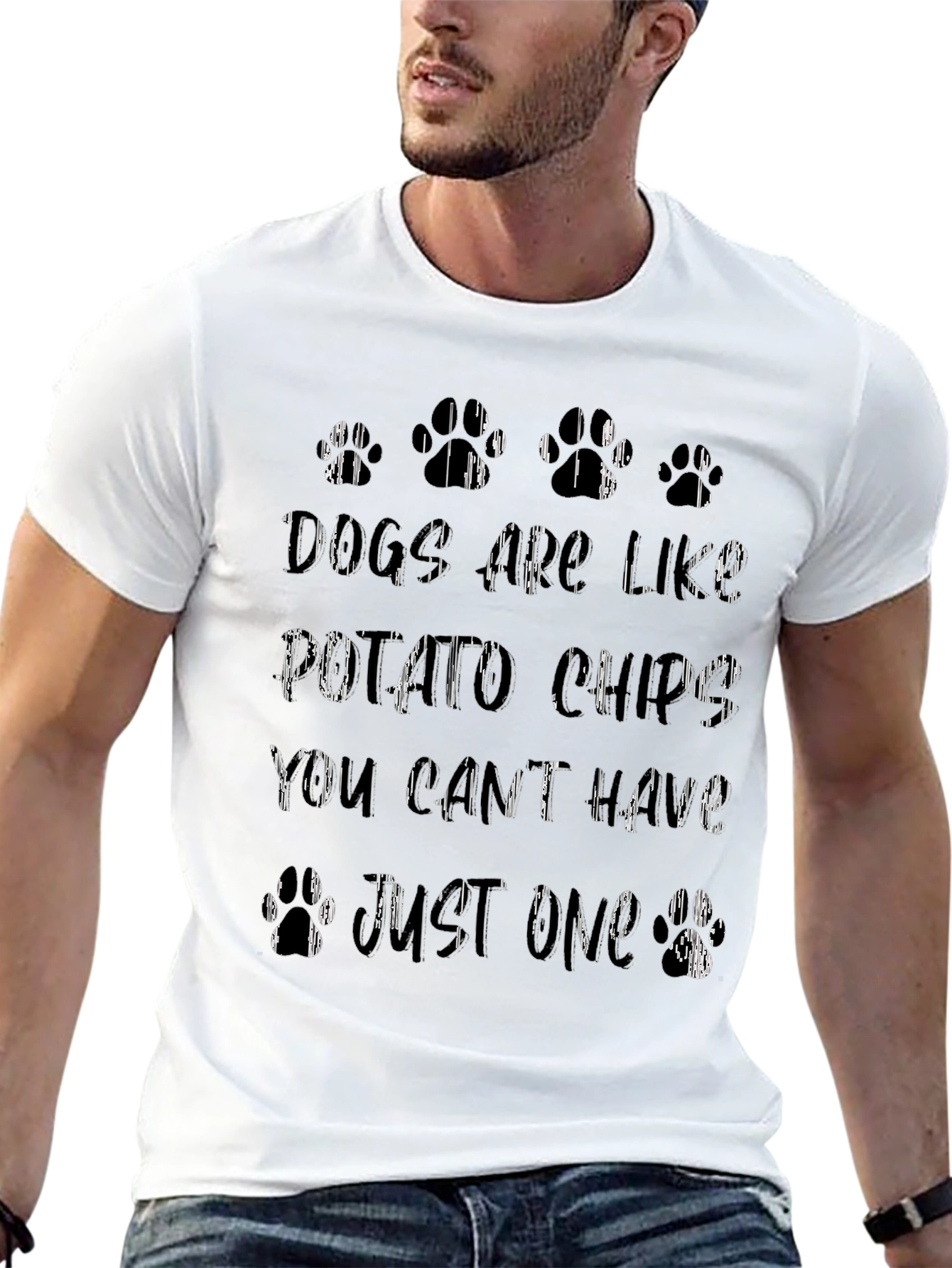 Dogs Are Like Potato Chips Graphic Tee