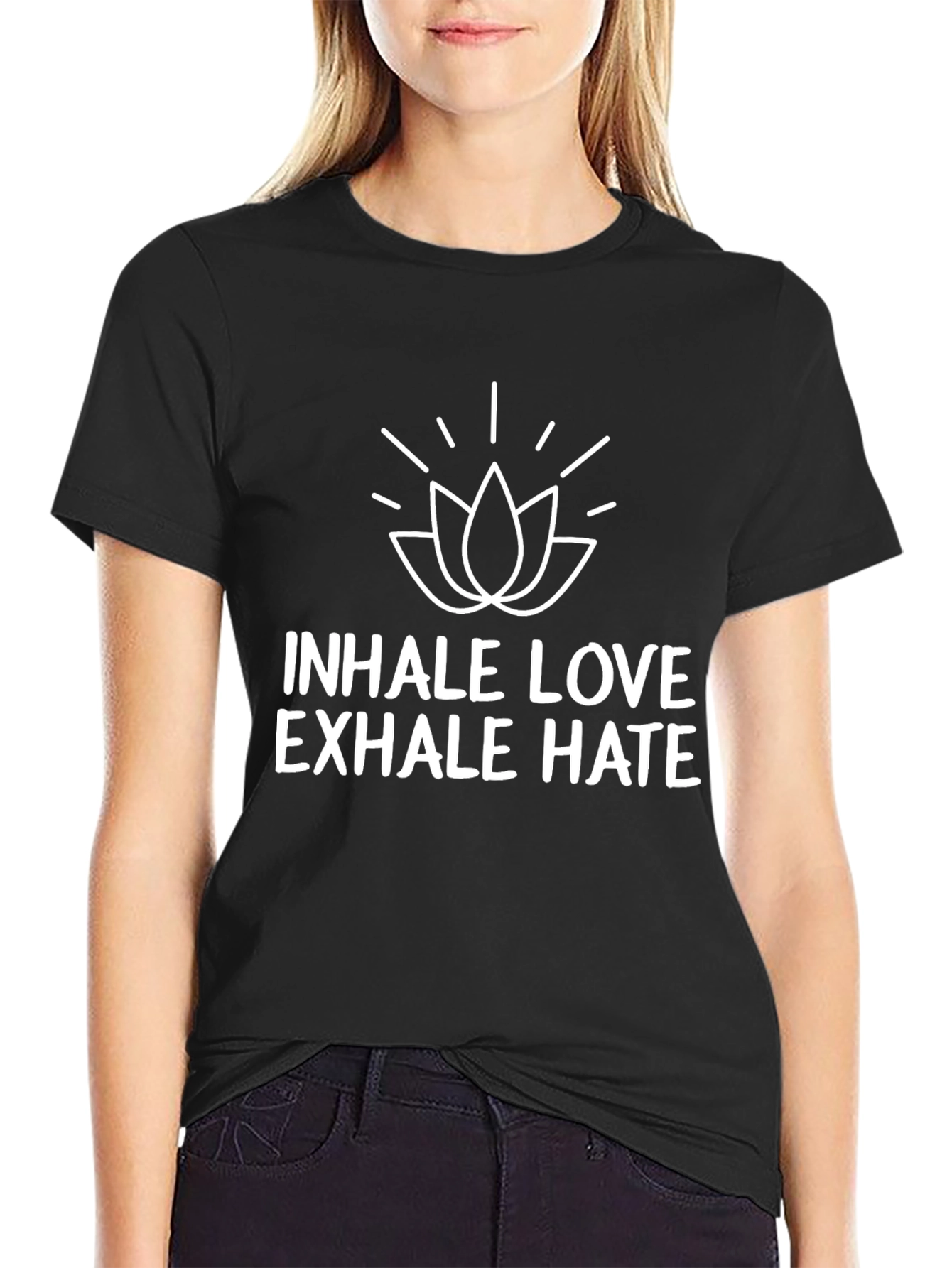 Inhale Love Exhale Hate Graphic T-Shirt