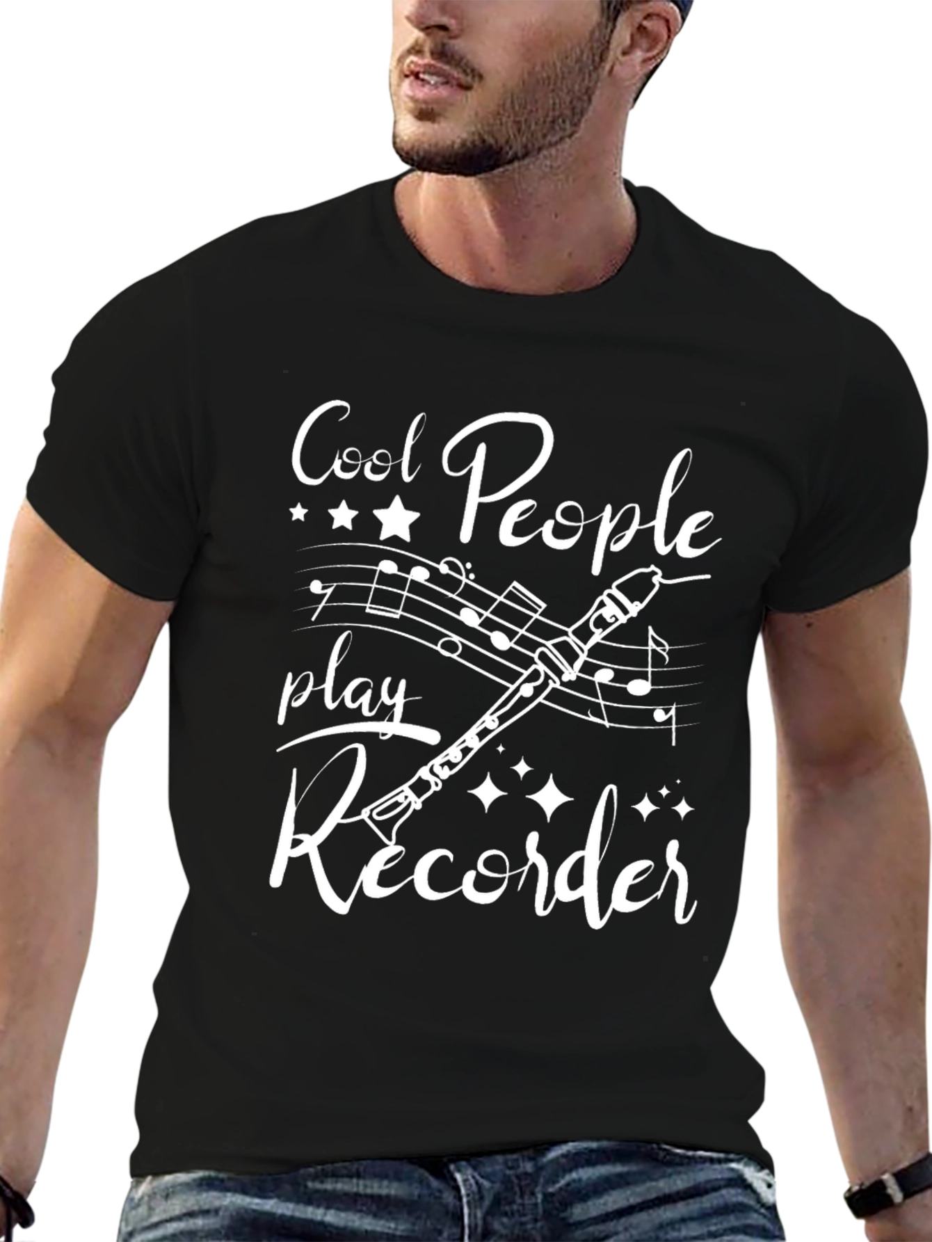 Cool People Play Recorder Graphic T-Shirt