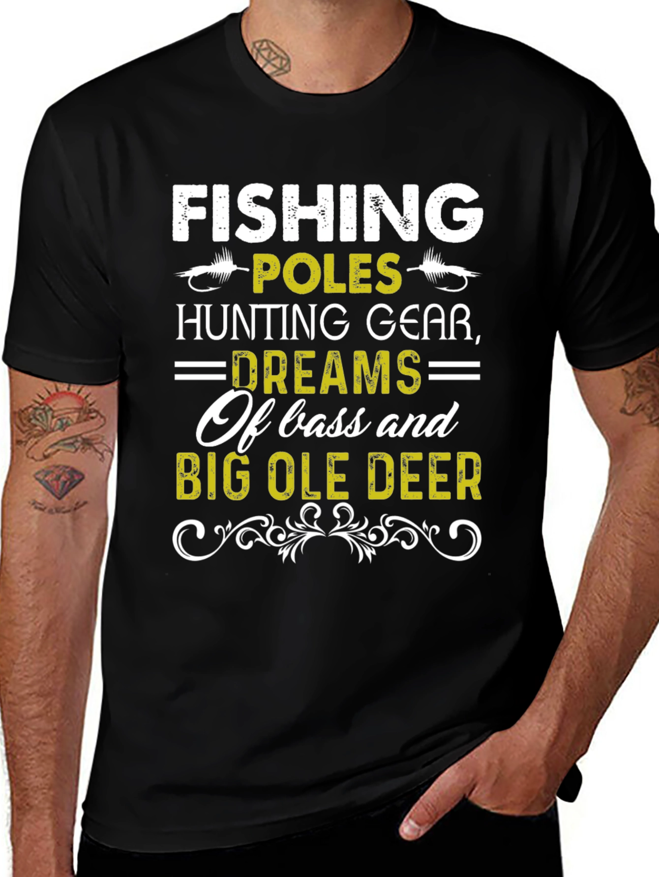 Fishing Hunting Dreams Graphic T-Shirt
