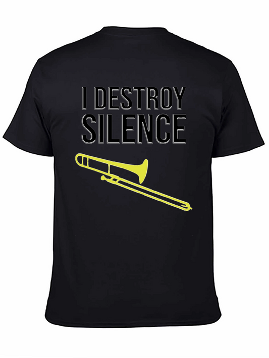 I Destroy Silence Trombone Graphic Tee