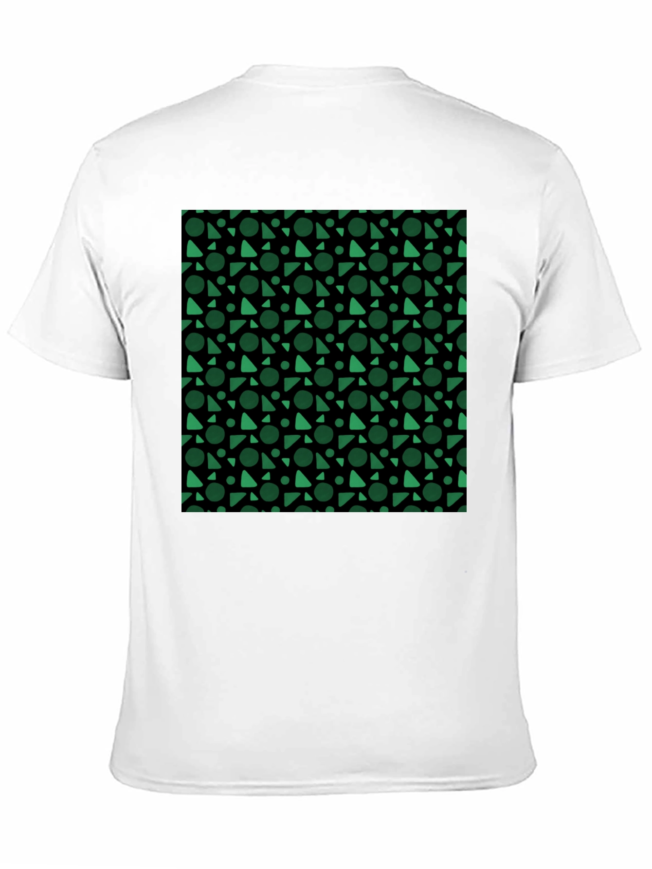 Modern Geometric Pattern Black T-Shirt