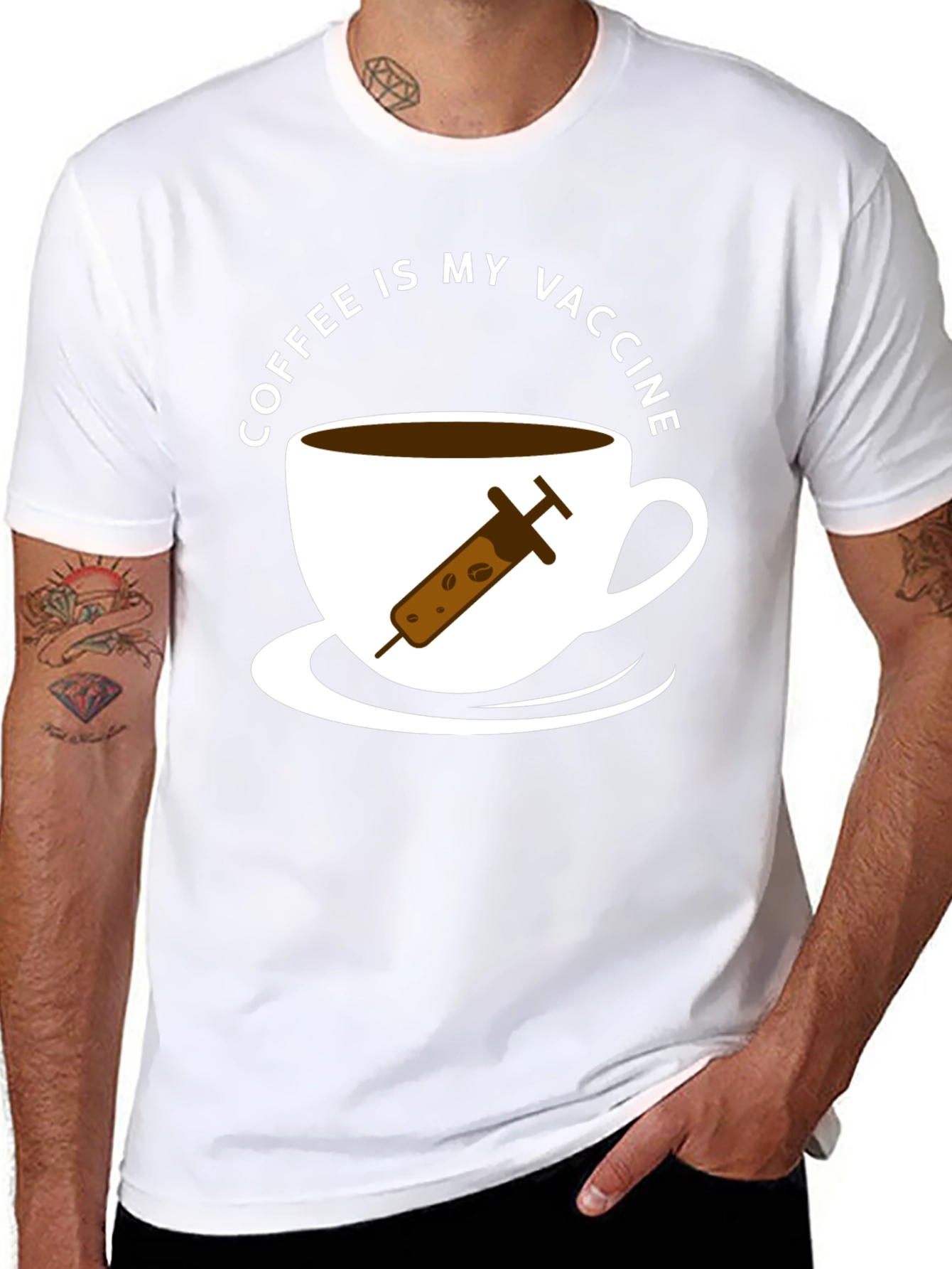 Coffee Is My Vaccine T-Shirt - Novelty Tee