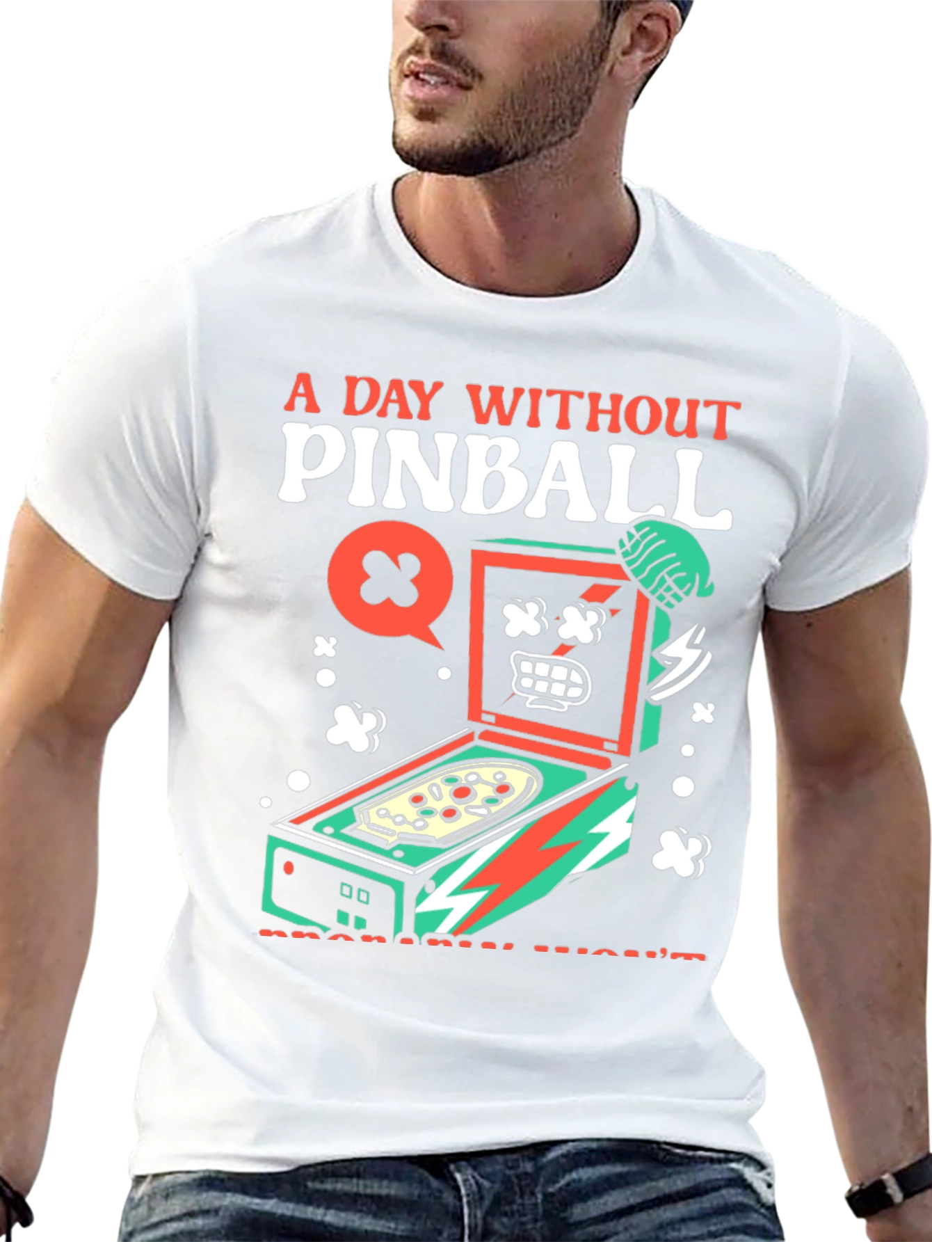 Pinball Graphic Tee - A Day Without Pinball