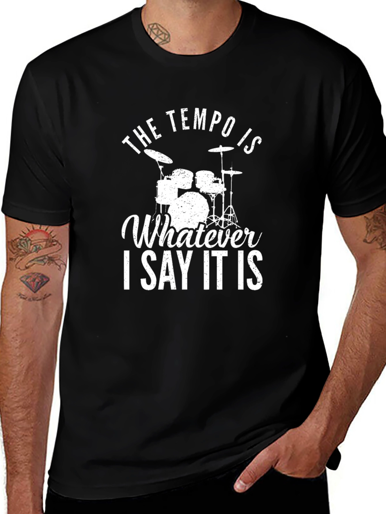Tempo Drummer T-Shirt - Music Lover Gift