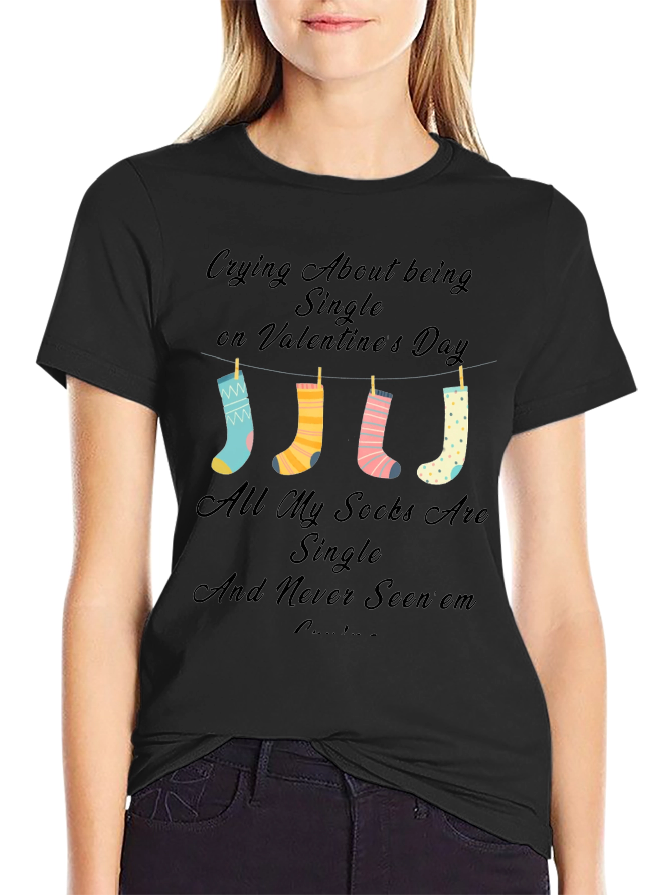 Single Valentines Day Socks T-Shirt