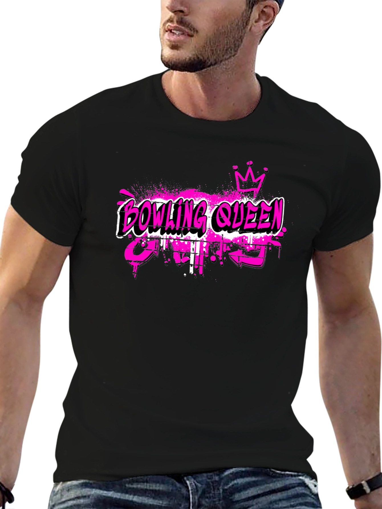 Bowling Queen Black T-Shirt