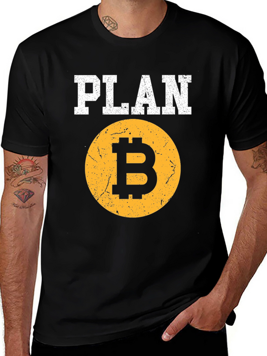 Bitcoin Plan Black T-Shirt Crypto Currency Tee