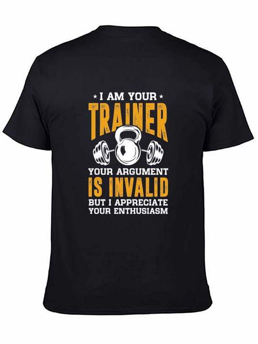 I Am Your Trainer Gym Black T-Shirt