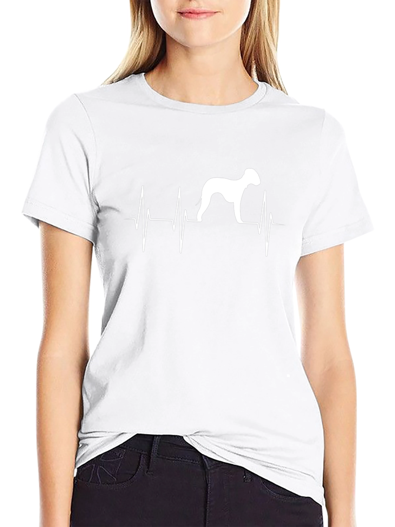 Dog Heartbeat T-Shirt - Black